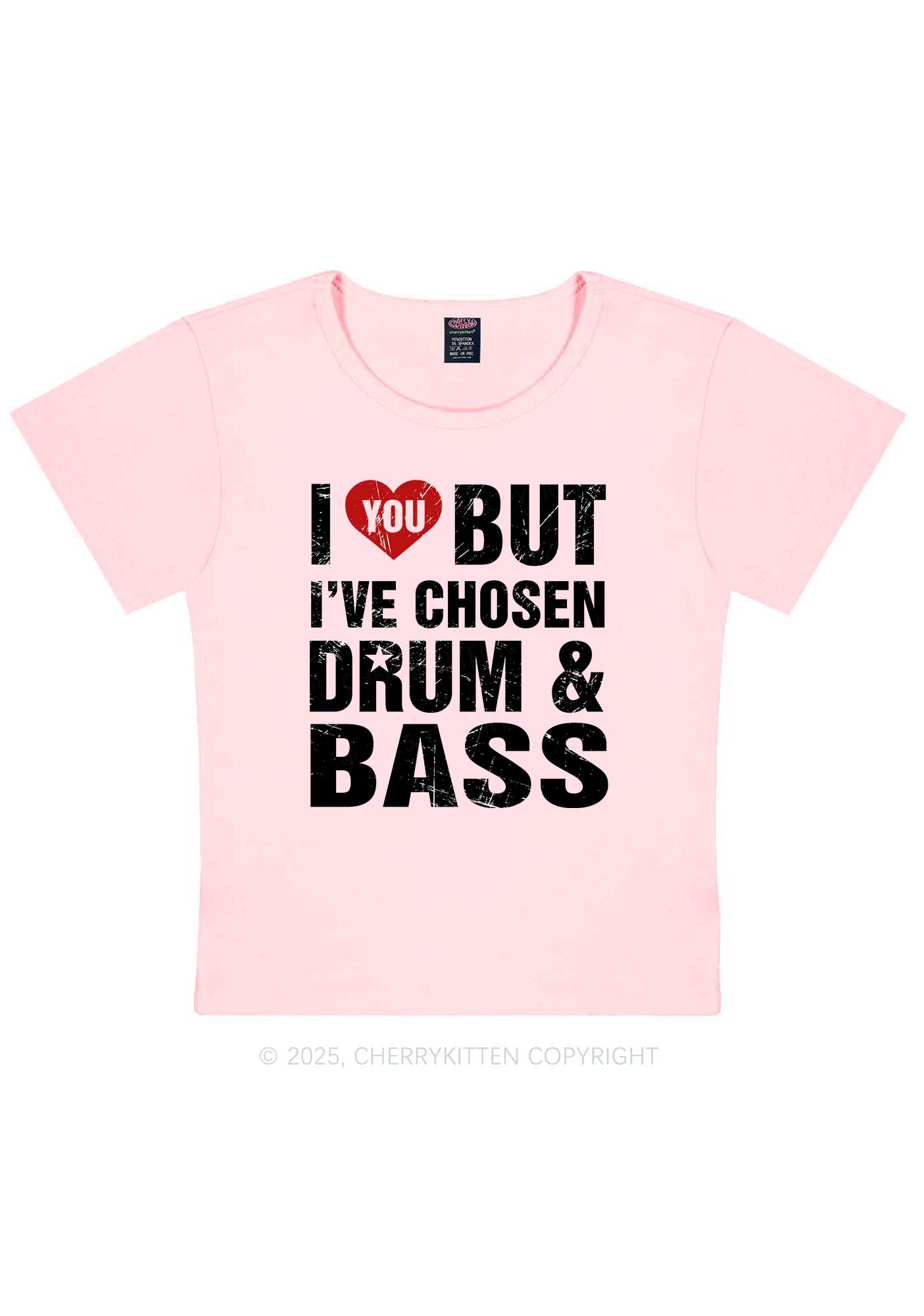 Chosen Drum And Bass Y2K Baby Tee Cherrykitten