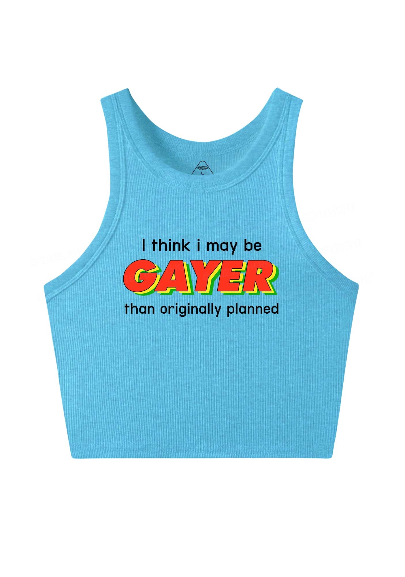 I May Be Gayer Pride Y2K Crop Tank Top Cherrykitten