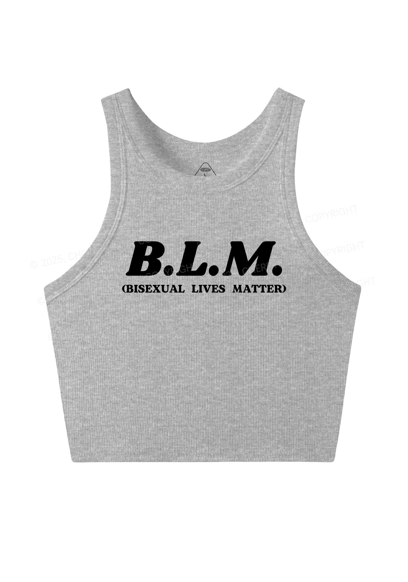 Bisexual Lives Matter Pride Y2K Crop Tank Top Cherrykitten