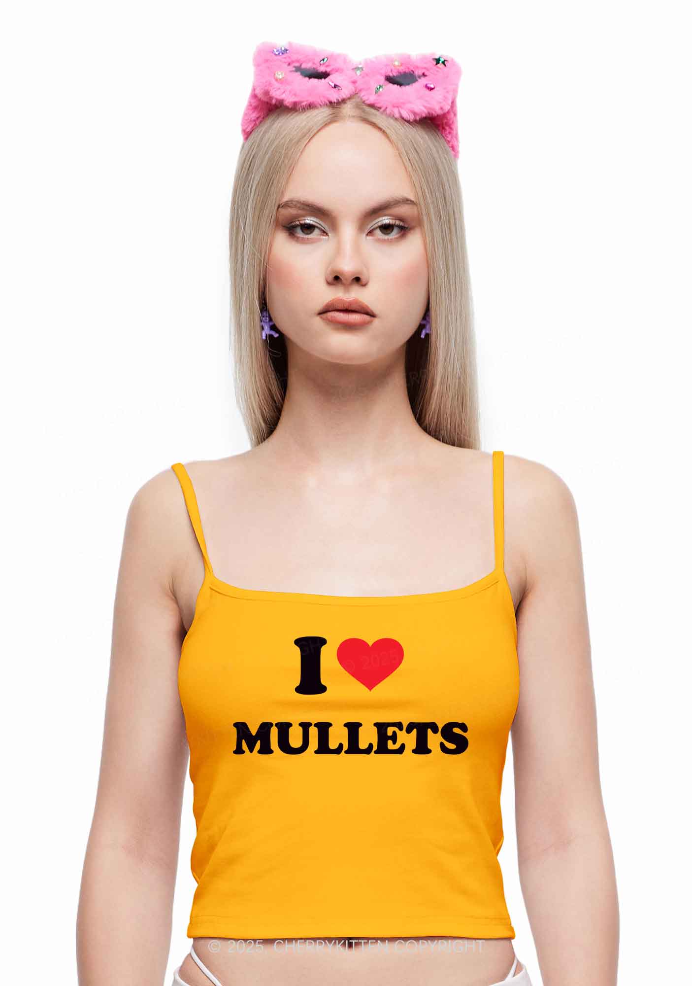 I Love Mullets Y2K Spaghetti Strap Cami Cherrykitten