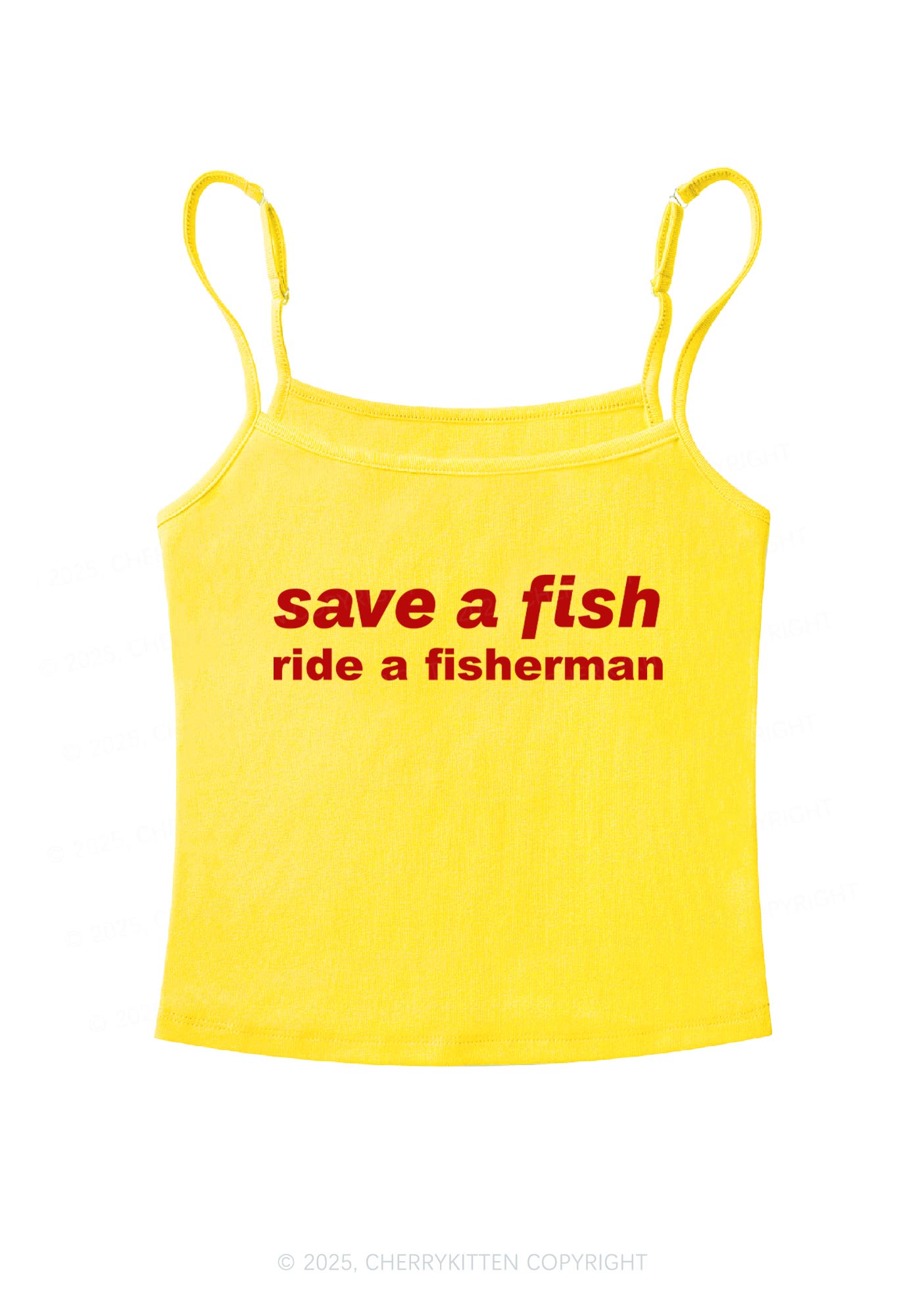 Save A Fish Y2K Spaghetti Strap Cami Cherrykitten