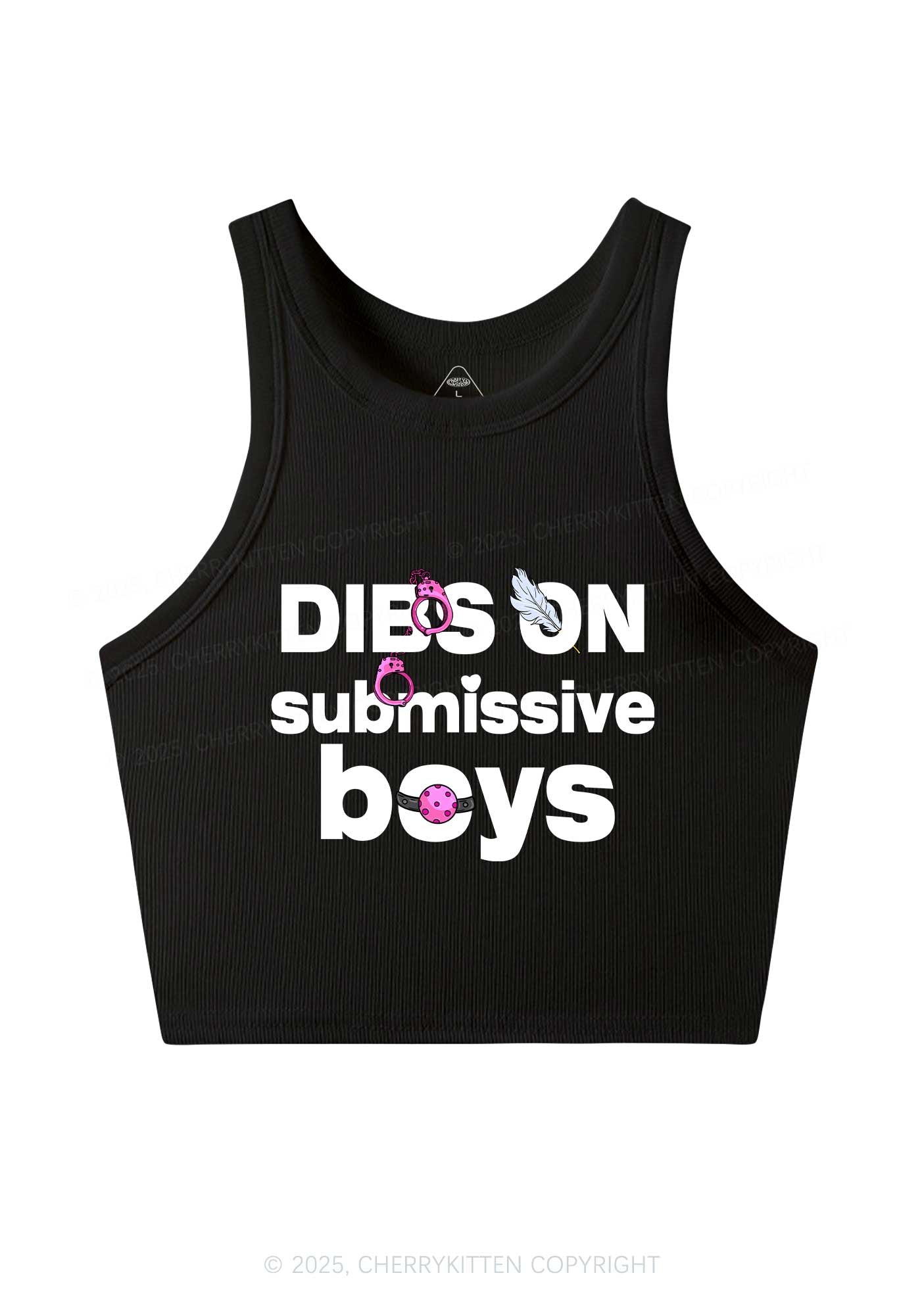 Dibs On S Boys Y2K Crop Tank Top Cherrykitten