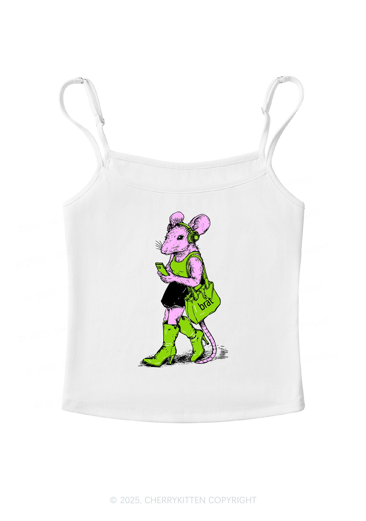 Brat Girl Y2K Spaghetti Strap Cami Cherrykitten