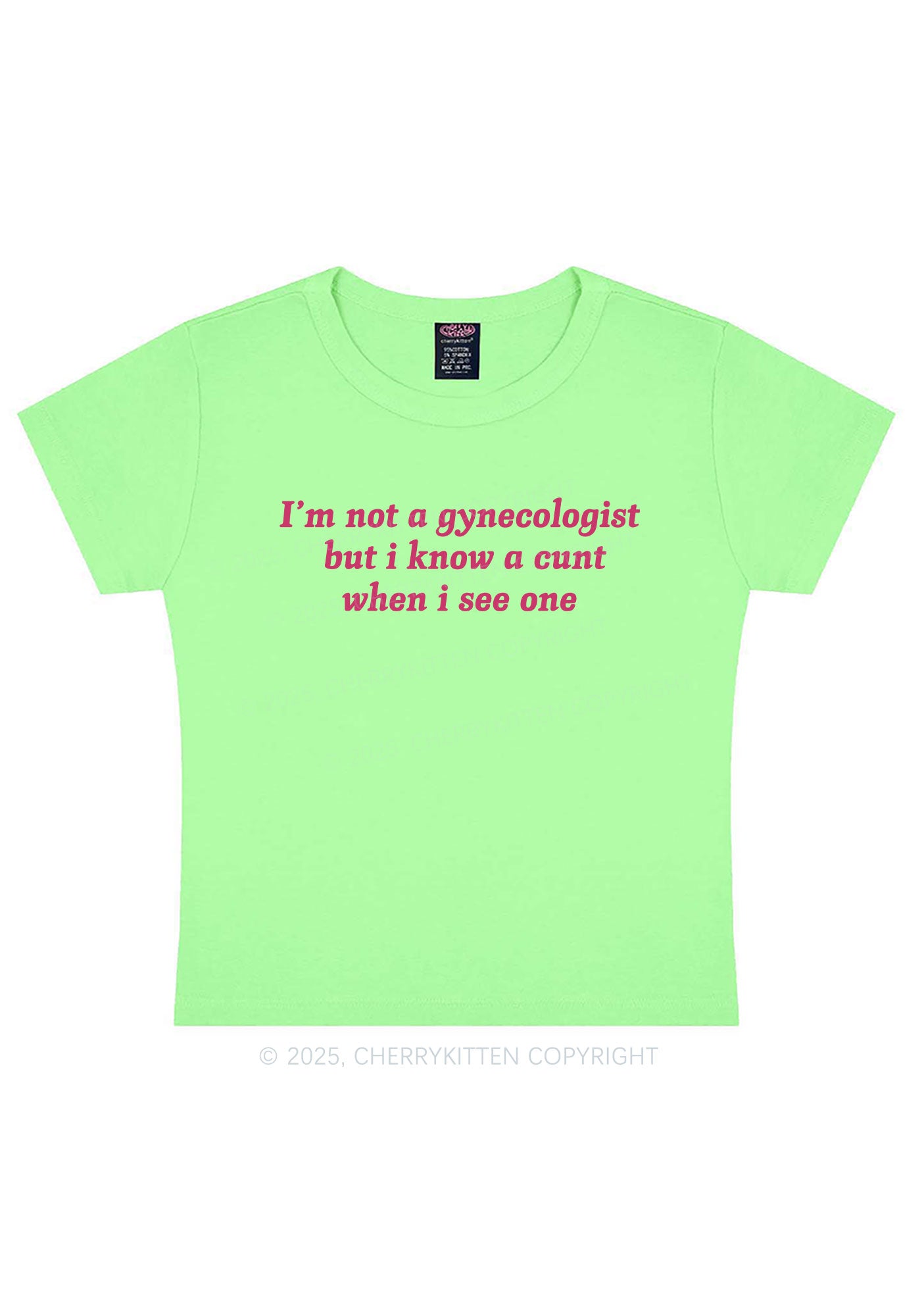 Im Not Gynecologist Y2K Baby Tee Cherrykitten