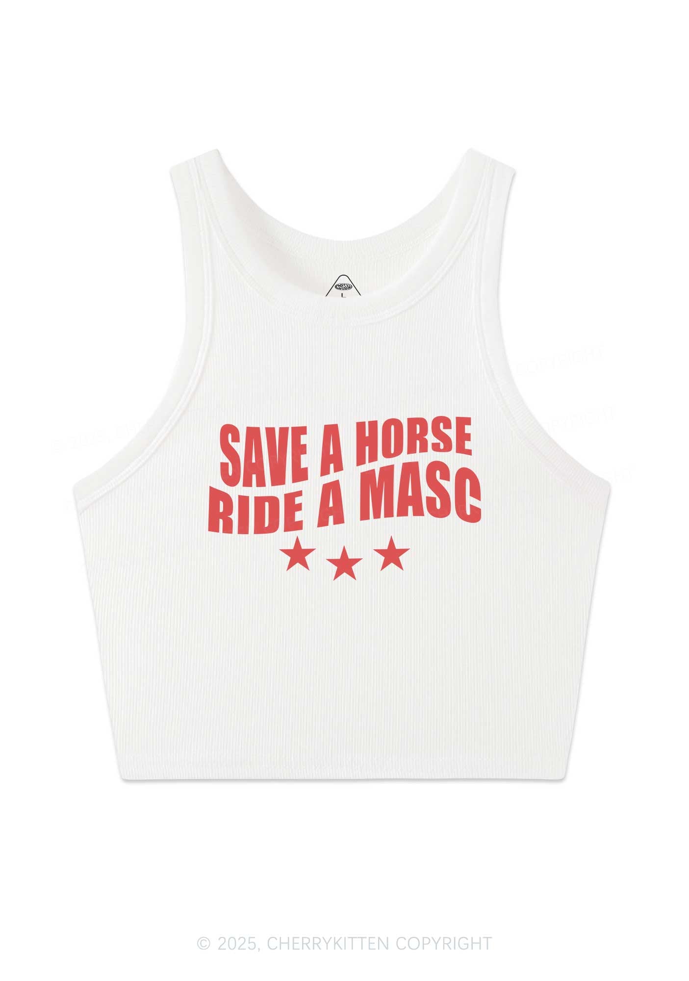 Ride A Masc Pride Y2K Crop Tank Top Cherrykitten