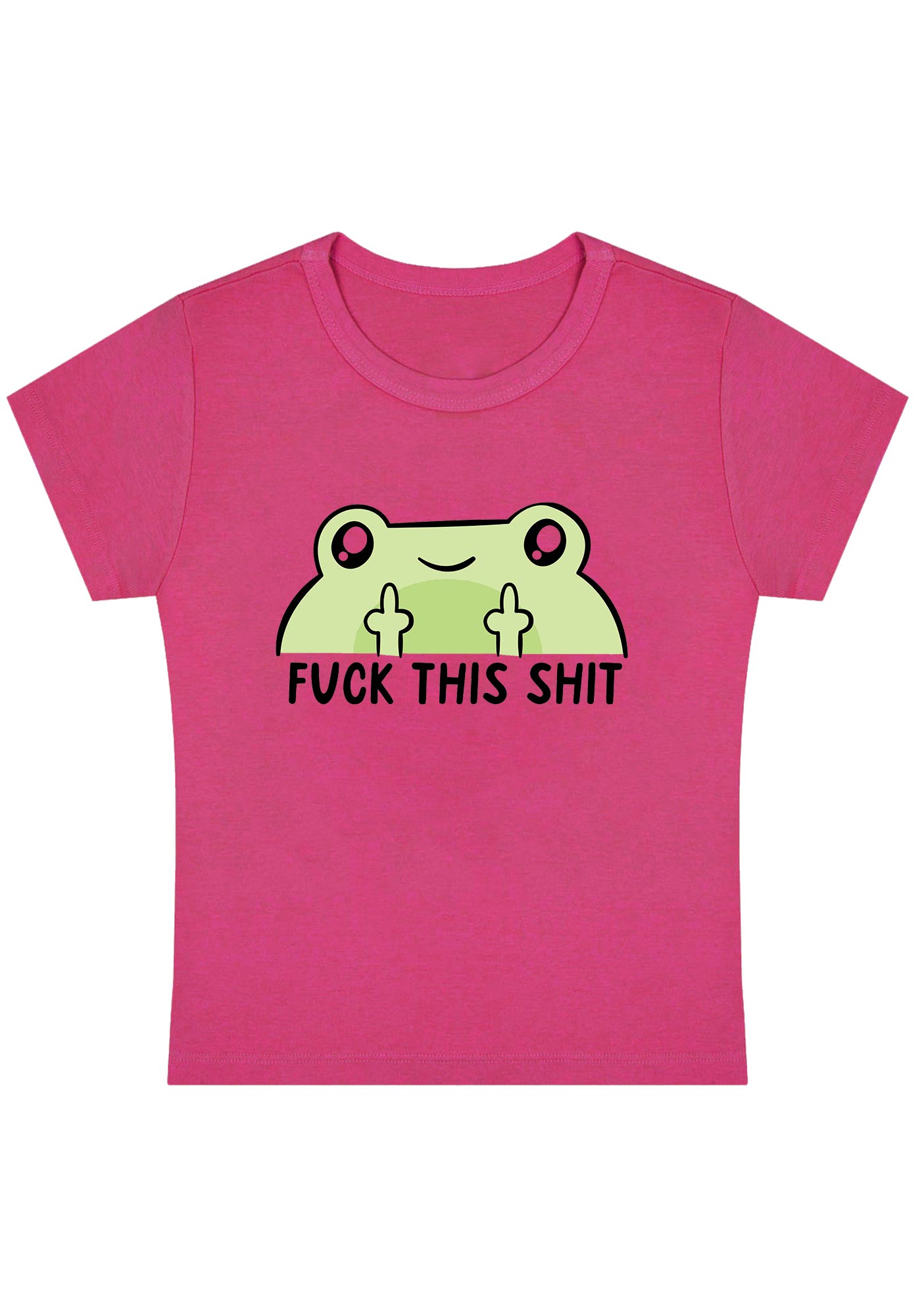 Fxxk This Shxt Frog Y2K Baby Tee