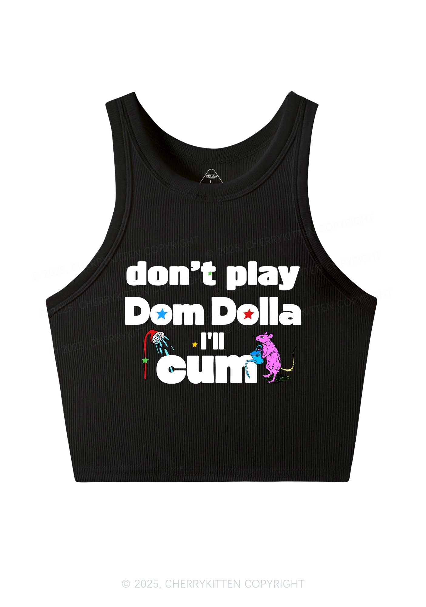 Do Not Play Dom Y2K Crop Tank Top Cherrykitten