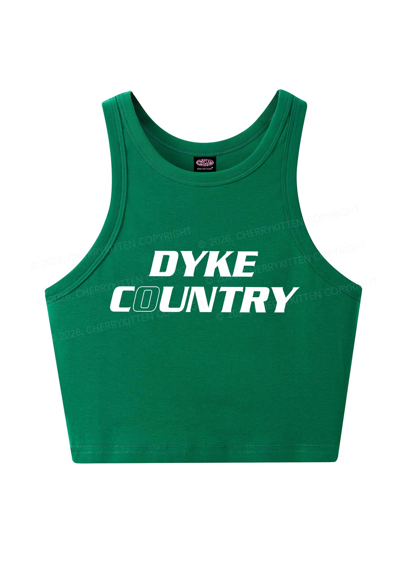Dyke Country Pride Y2K Crop Tank Top Cherrykitten