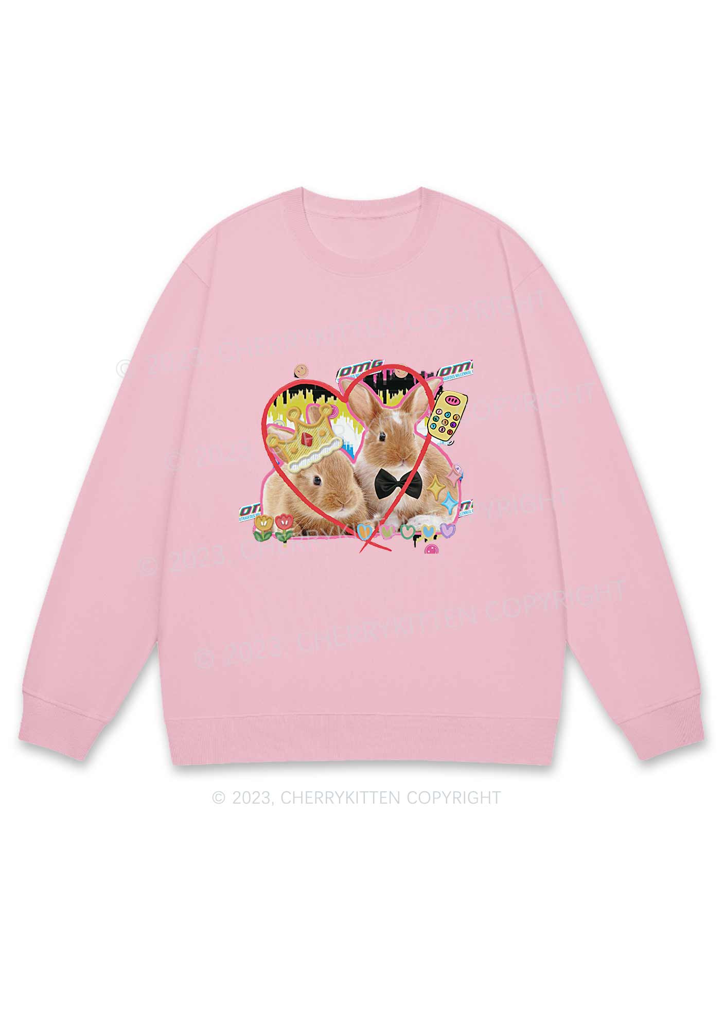 Rabbit Couple Y2K Sweatshirt Cherrykitten