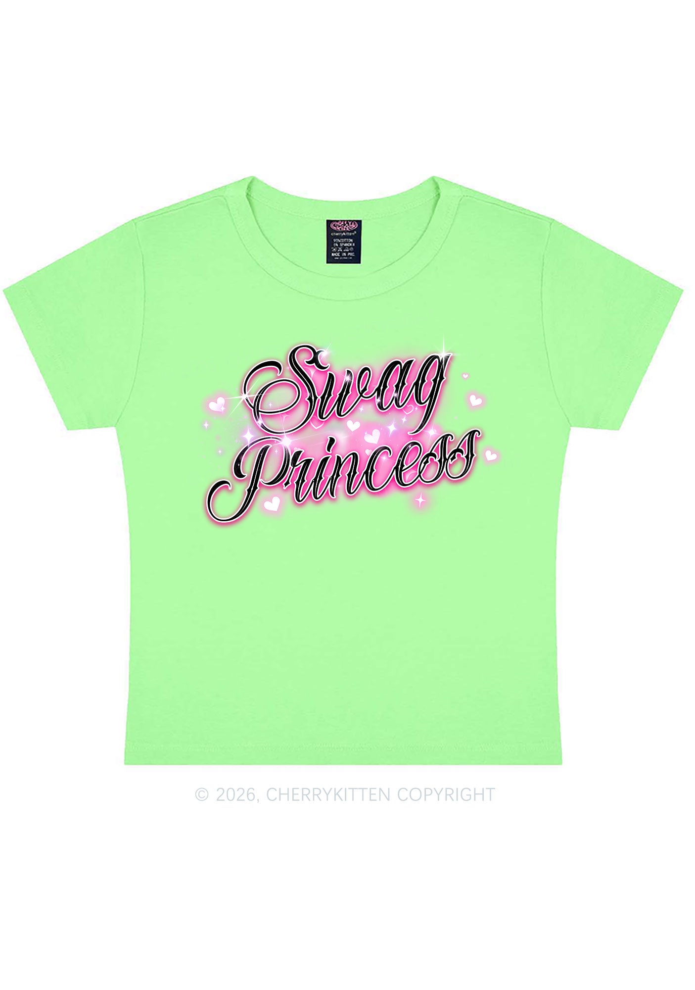 Swag Princess Y2K Baby Tee Cherrykitten