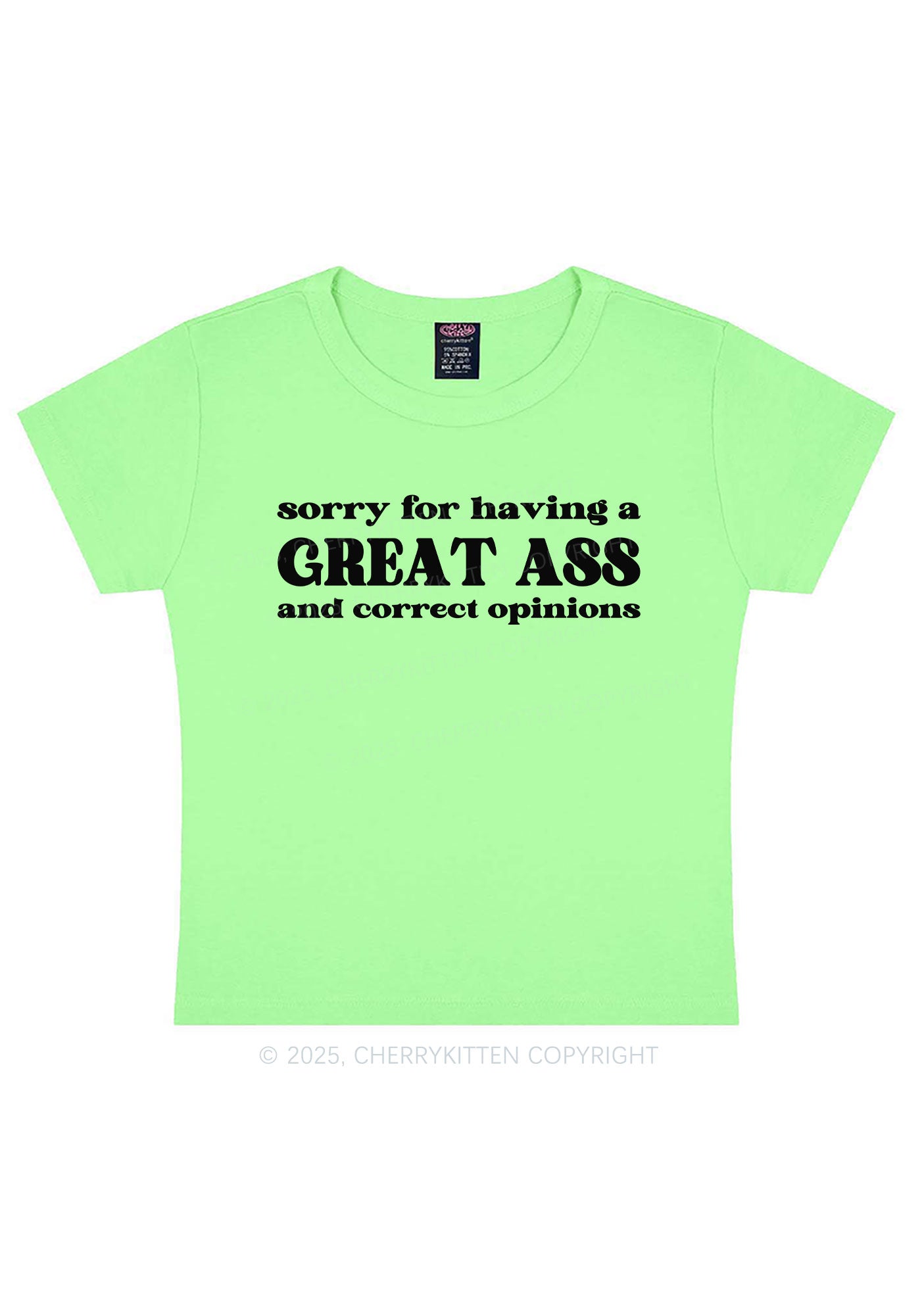 Sorry For Having Great Axx Y2K Baby Tee Cherrykitten