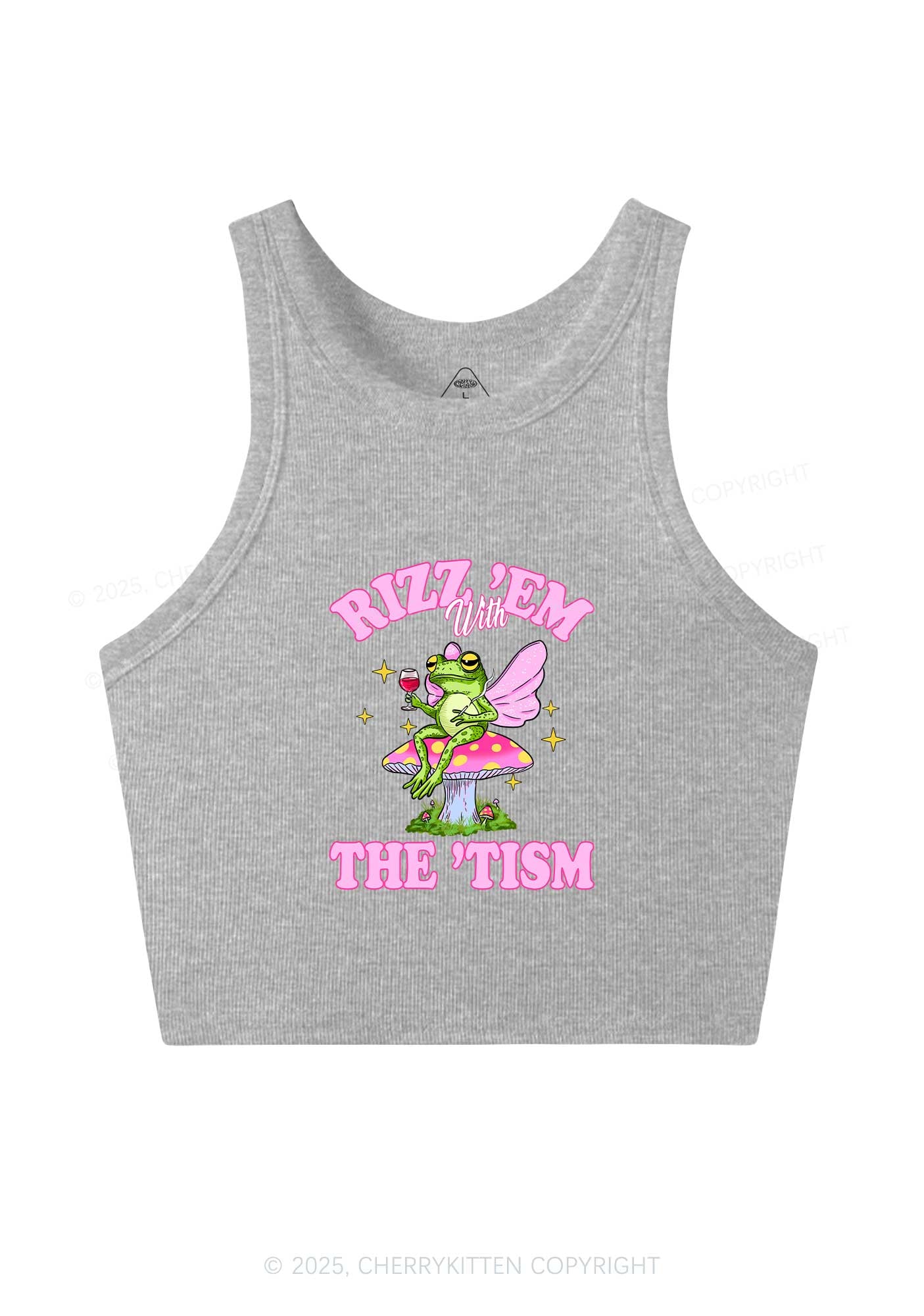 Fairy Frog Rizz Tism Y2K Crop Tank Top Cherrykitten