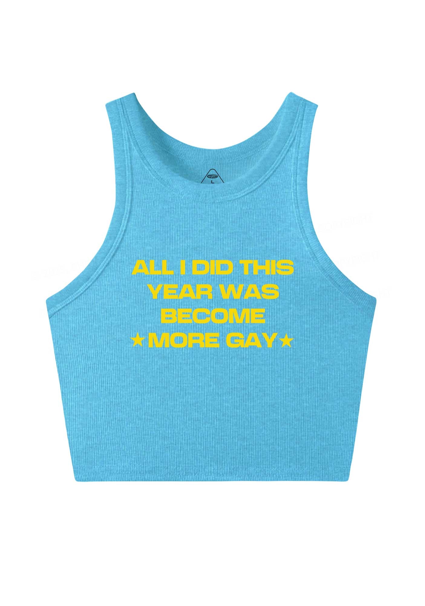 Become More Gay Pride Y2K Crop Tank Top Cherrykitten
