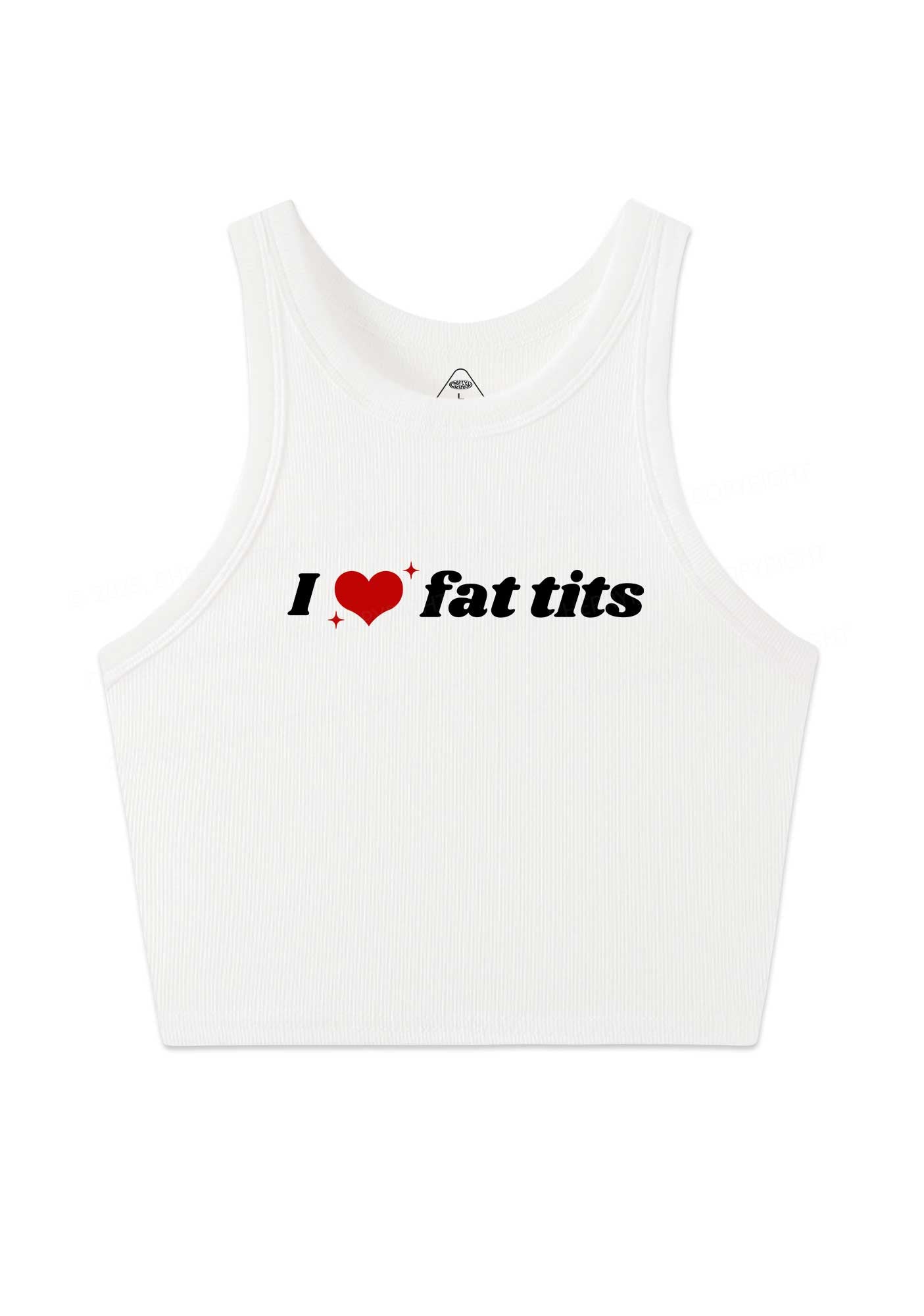 I Love Fat Txts Y2K Crop Tank Top Cherrykitten