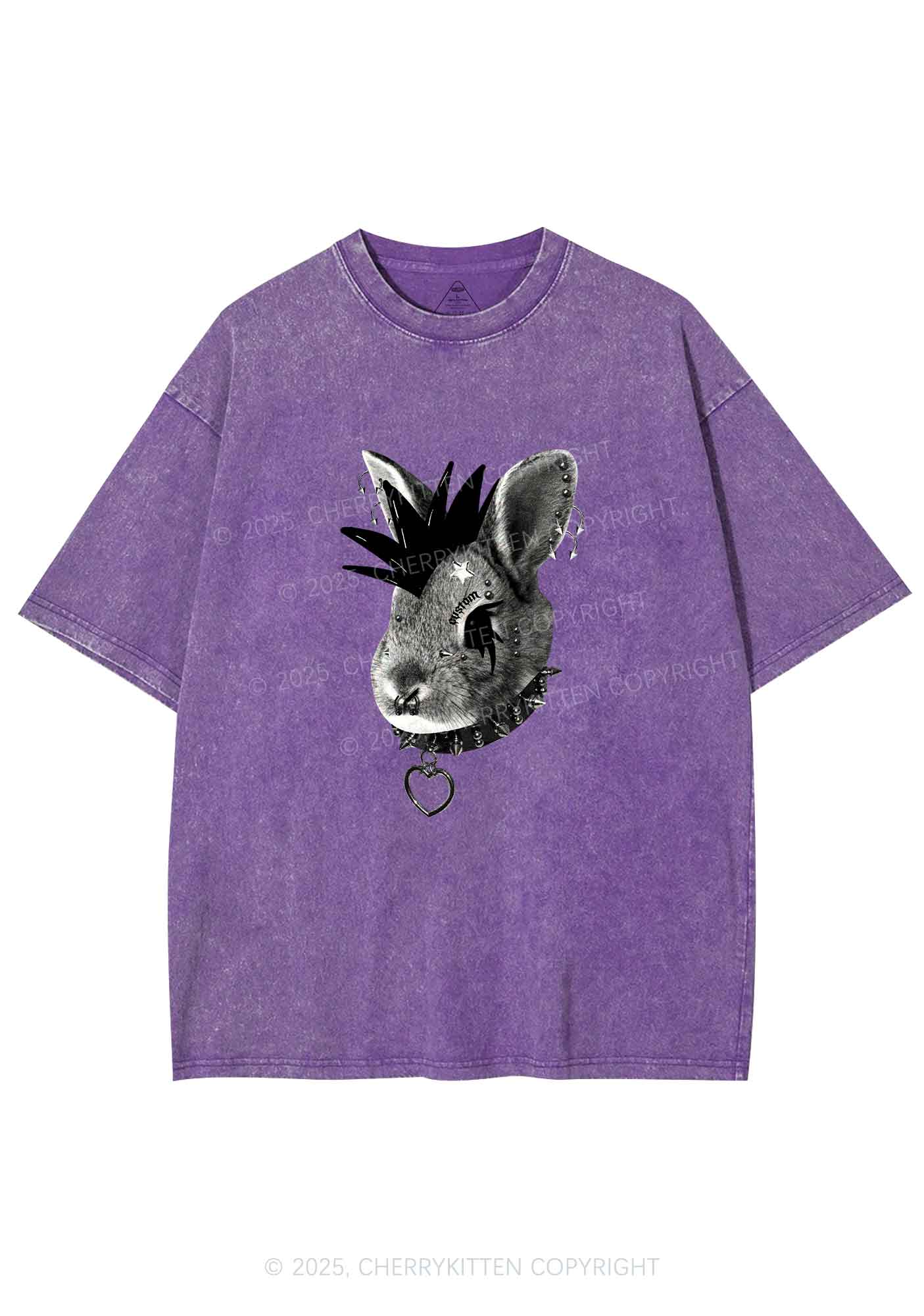 Custom Punk Pet Y2K Shirts Washed Tee Cherrykitten
