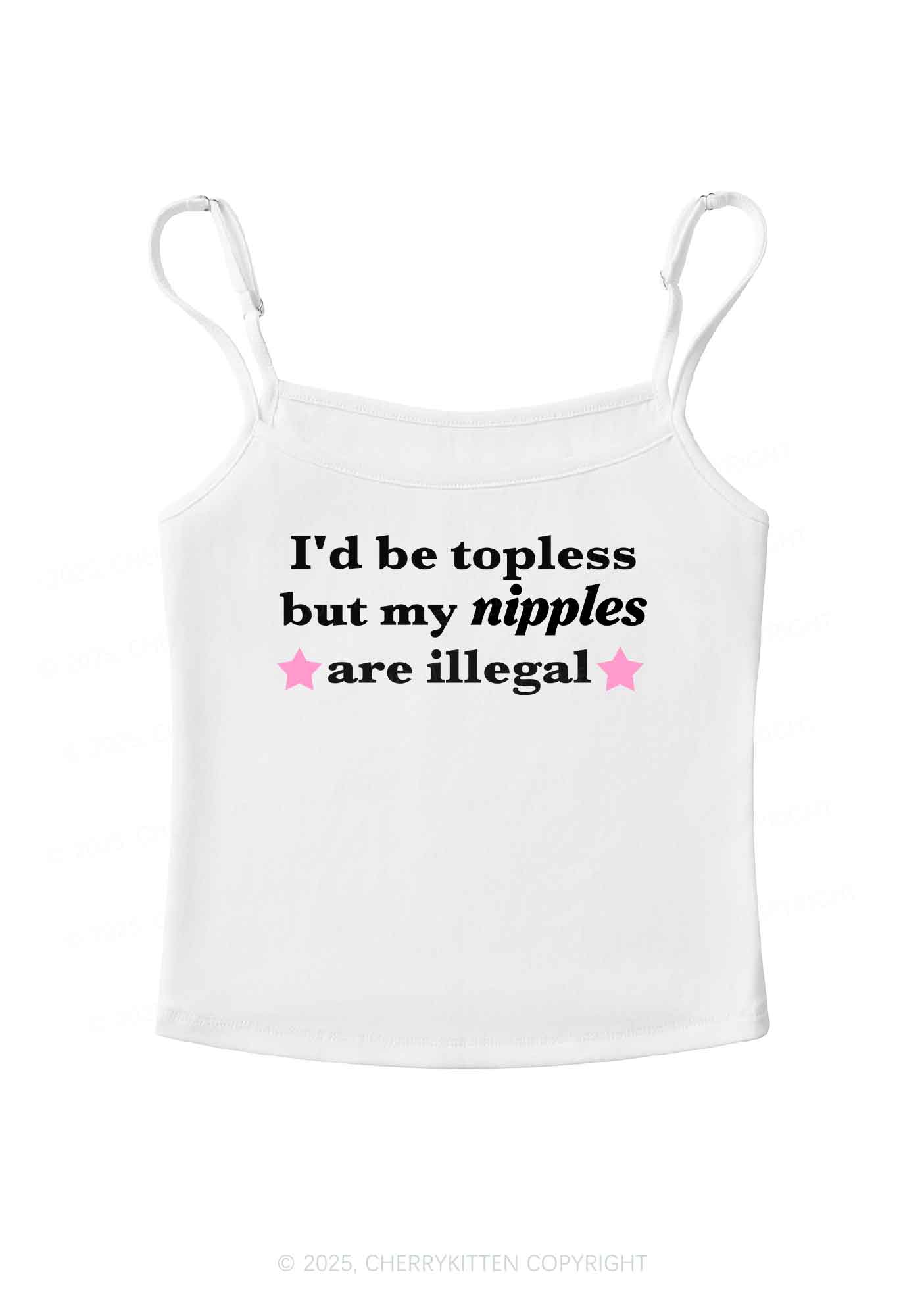 Nixxles Are Illegal Y2K Spaghetti Strap Cami Cherrykitten