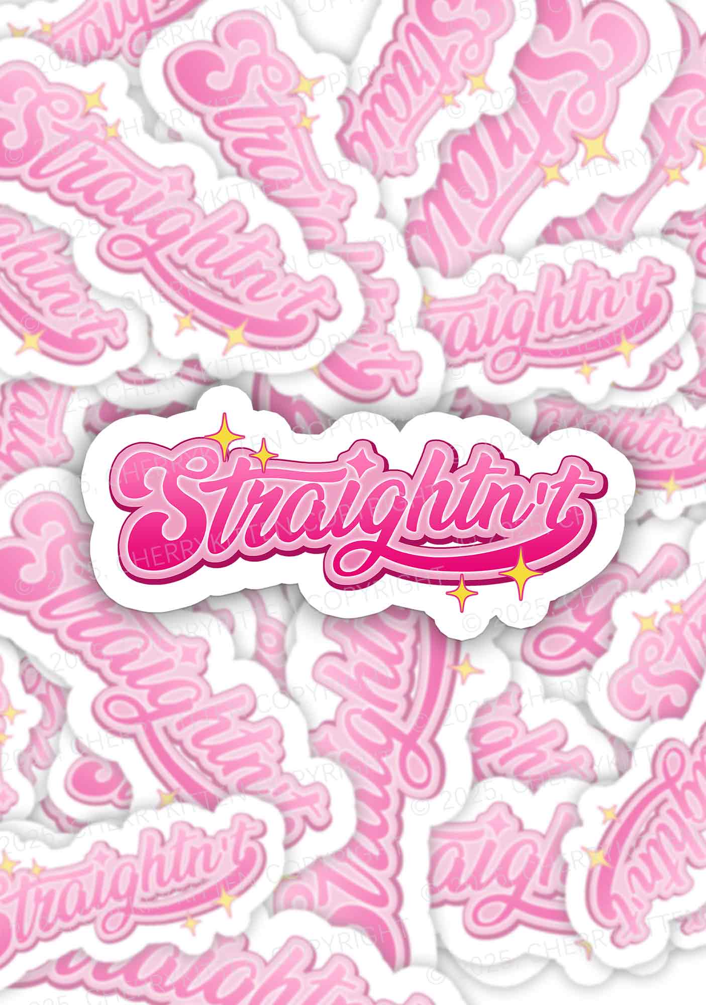Straightnt Pride 1Pc Y2K Sticker Cherrykitten