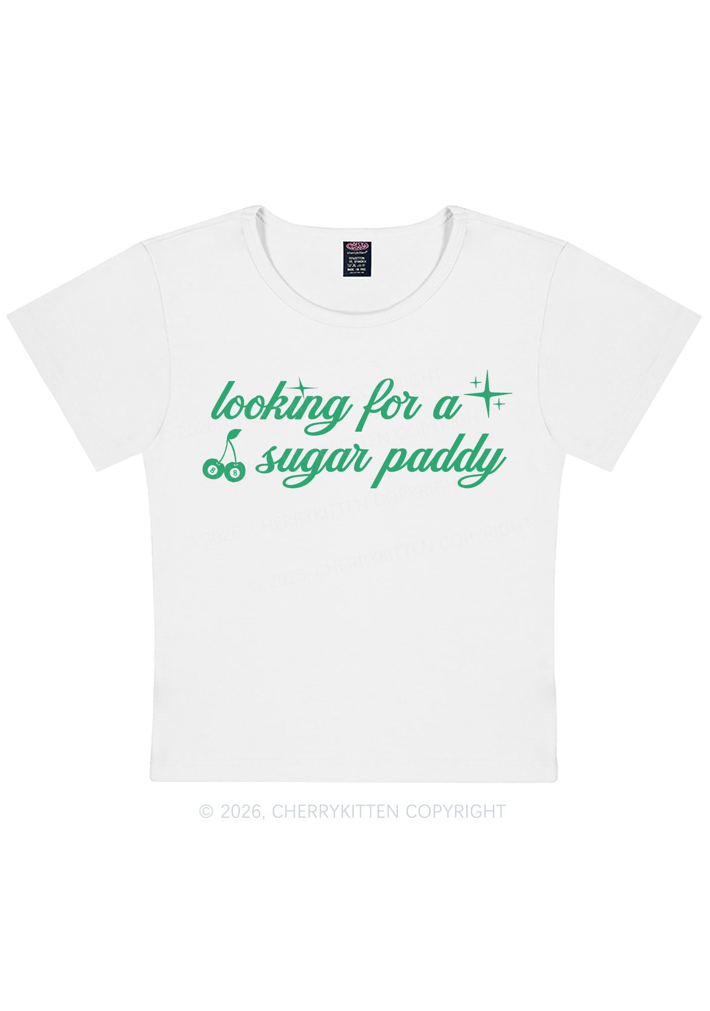 Looking For A Sugar Paddy St Patricks Y2K Baby Tee Cherrykitten