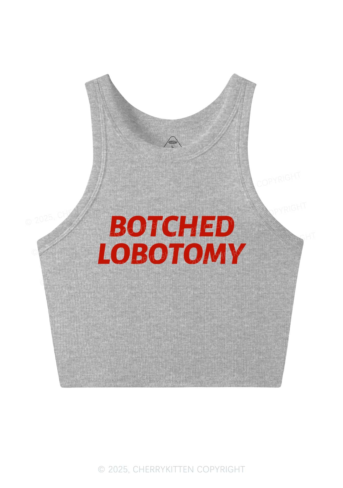 Botched Lobotomy Y2K Crop Tank Top Cherrykitten