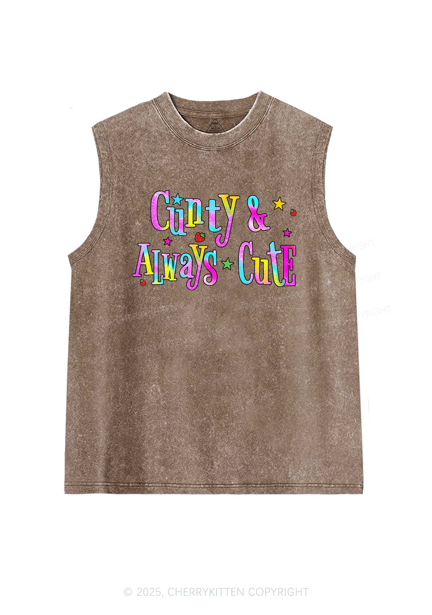 Cxxty Always Cute Y2K Washed Muscle Tank Cherrykitten