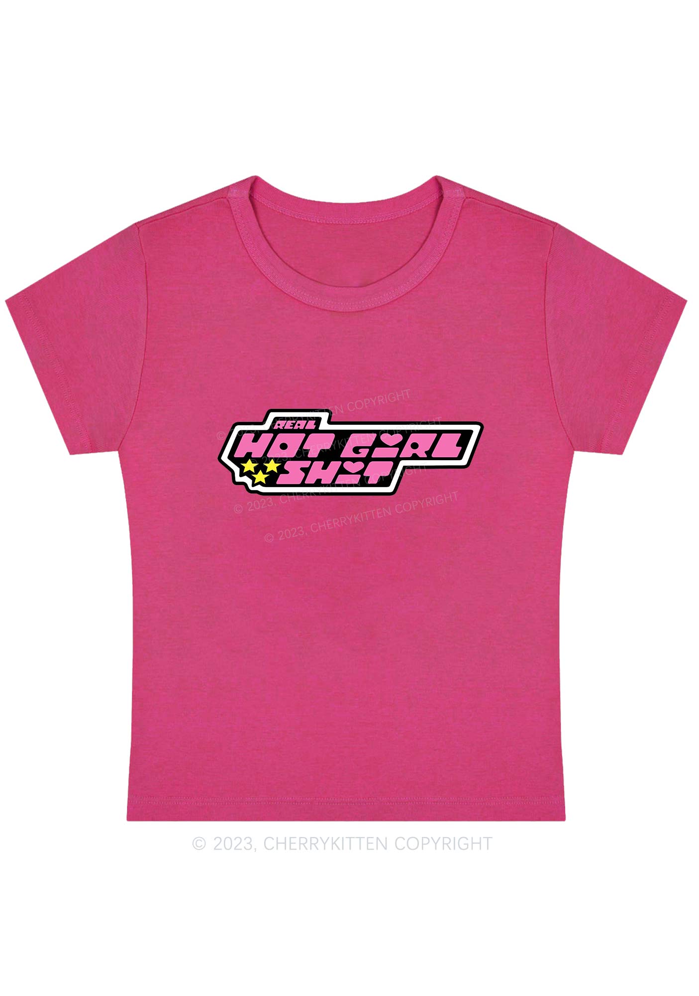 Hot Girl Pentagrams Y2K Baby Tee Cherrykitten