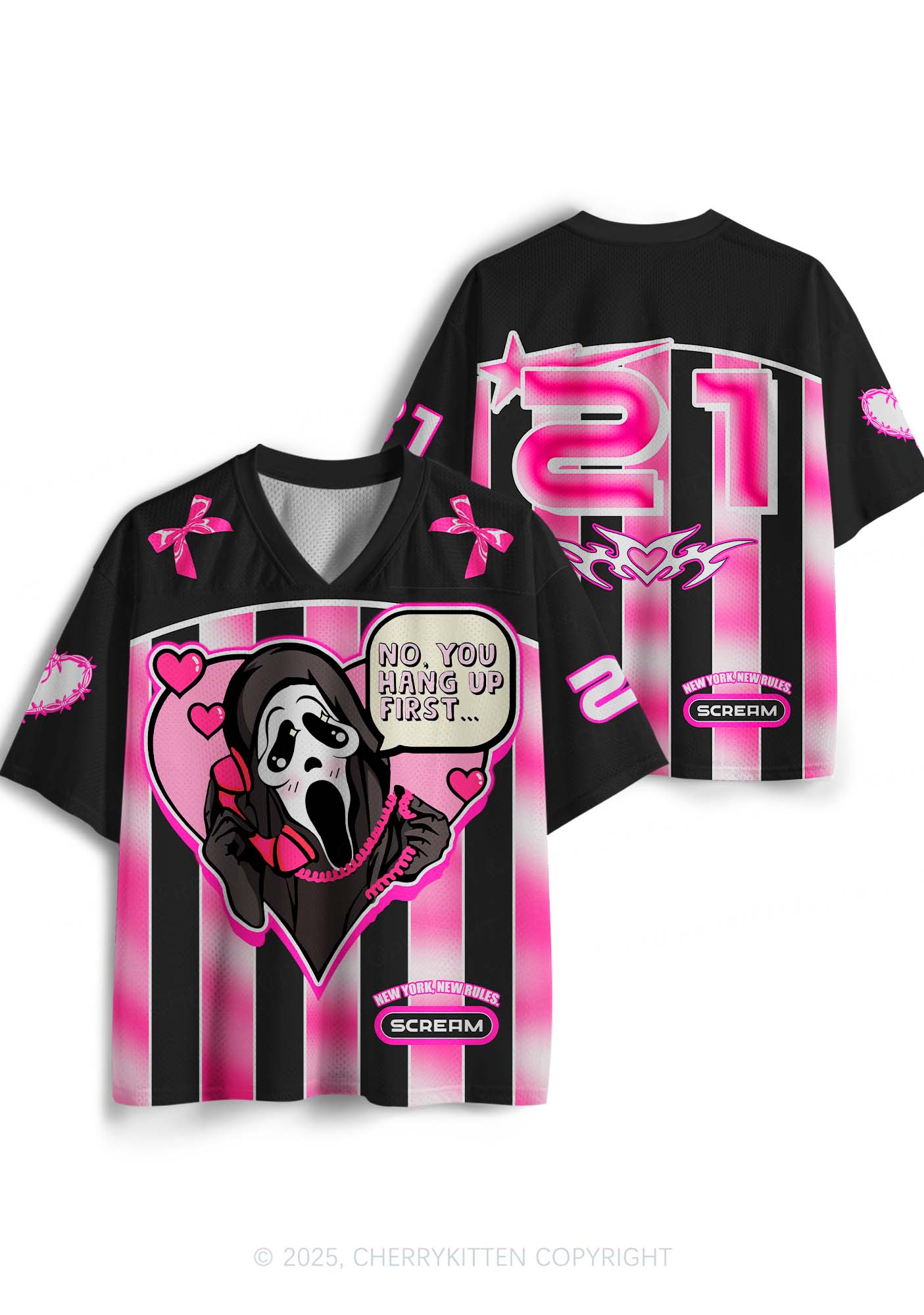 Custom Halloween Skeleton Heart Y2K Sport Jersey Shirts Cherrykitten