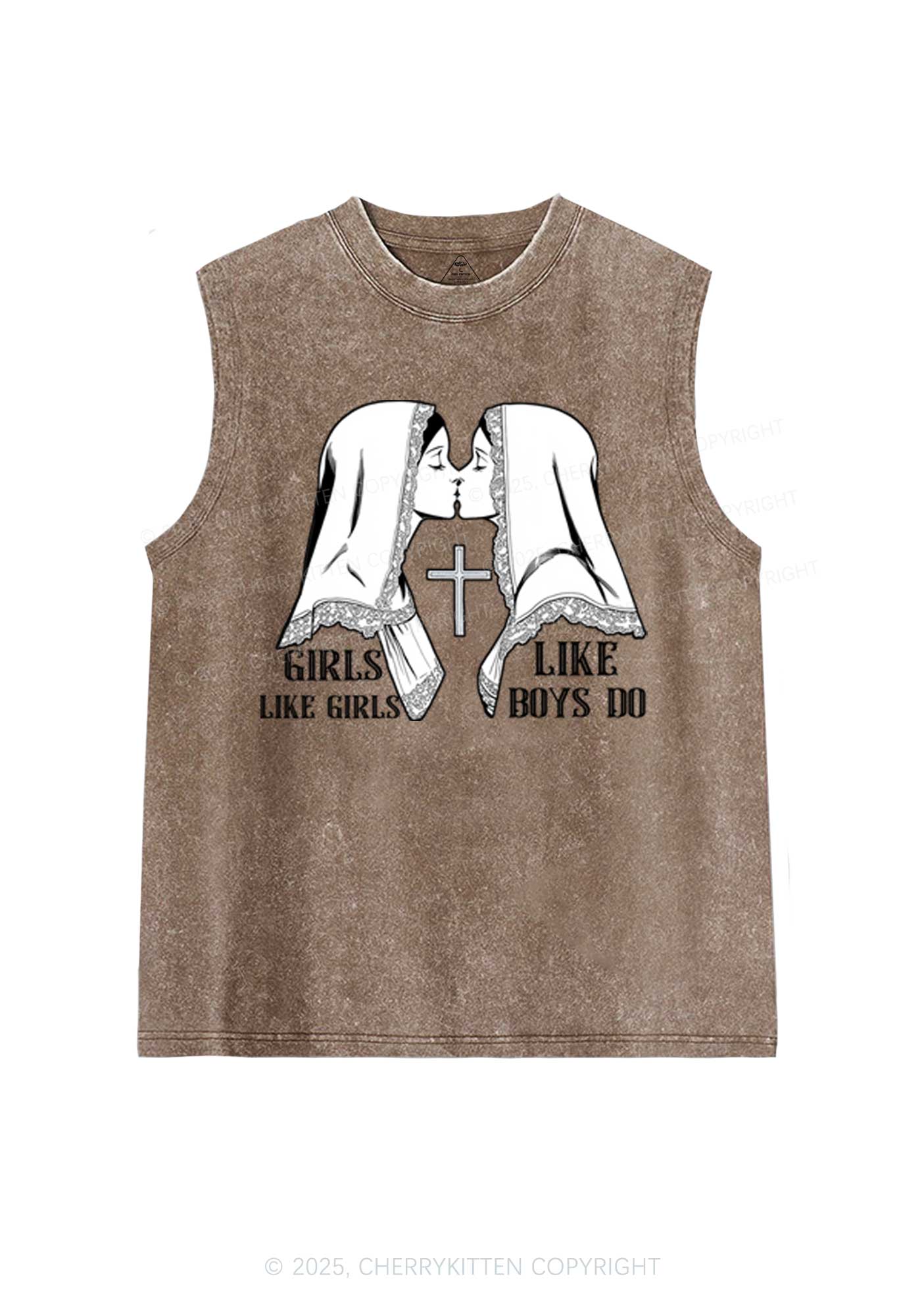 Girls Like Girls Pride Y2K Washed Muscle Tank Cherrykitten