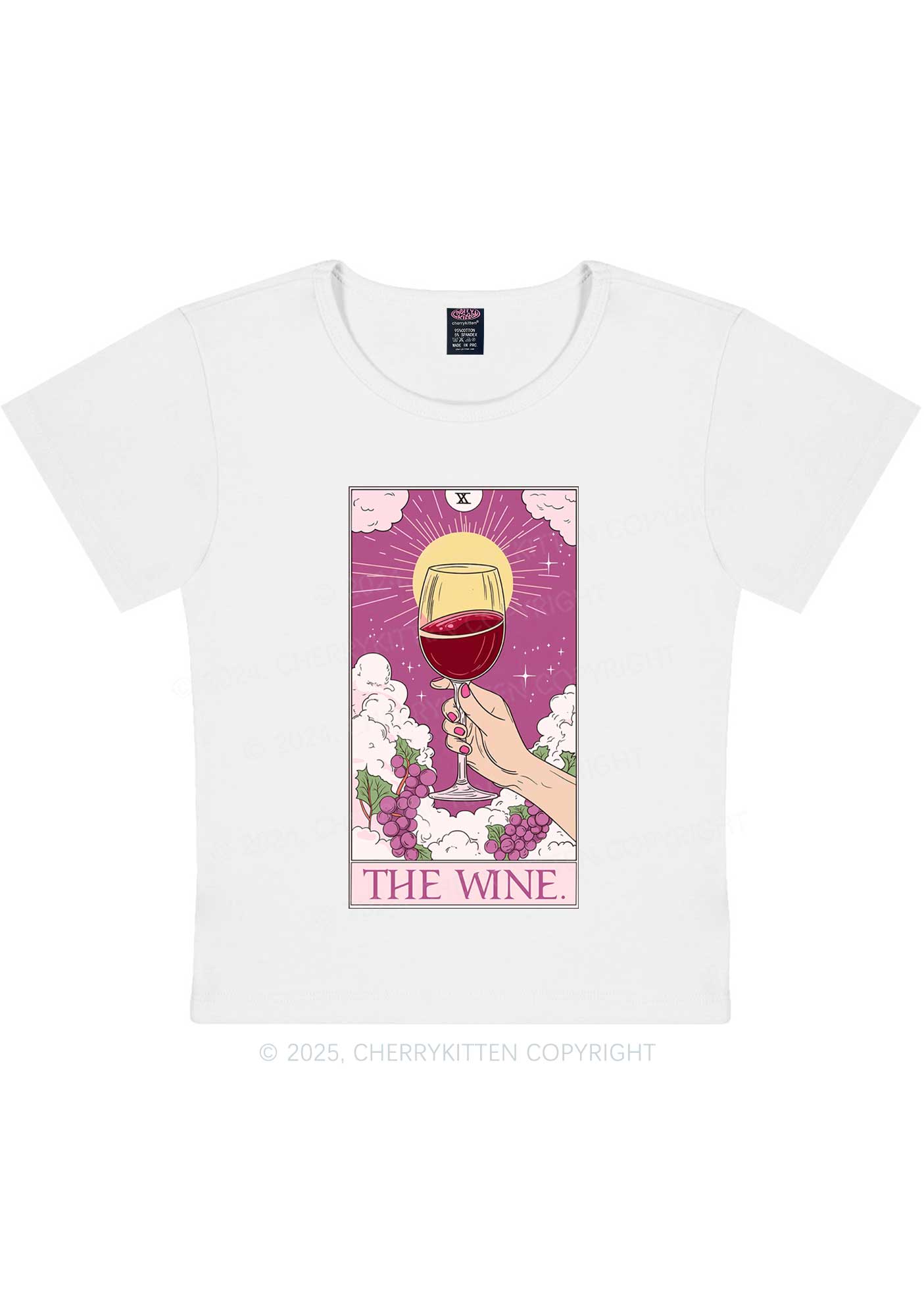 The Wine Y2K Baby Tee Cherrykitten
