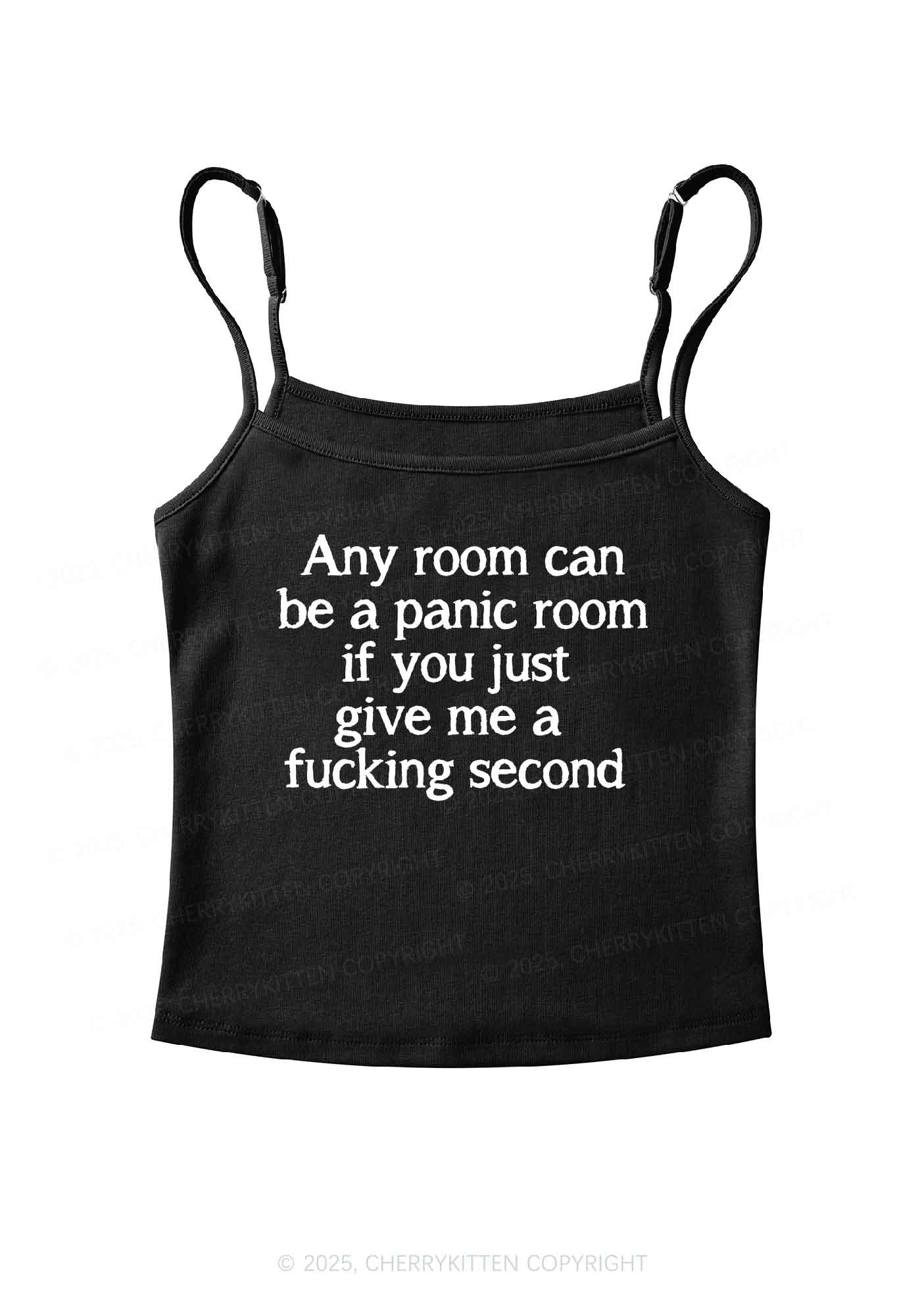 Any Room Can Be Panic Y2K Spaghetti Strap Cami Cherrykitten