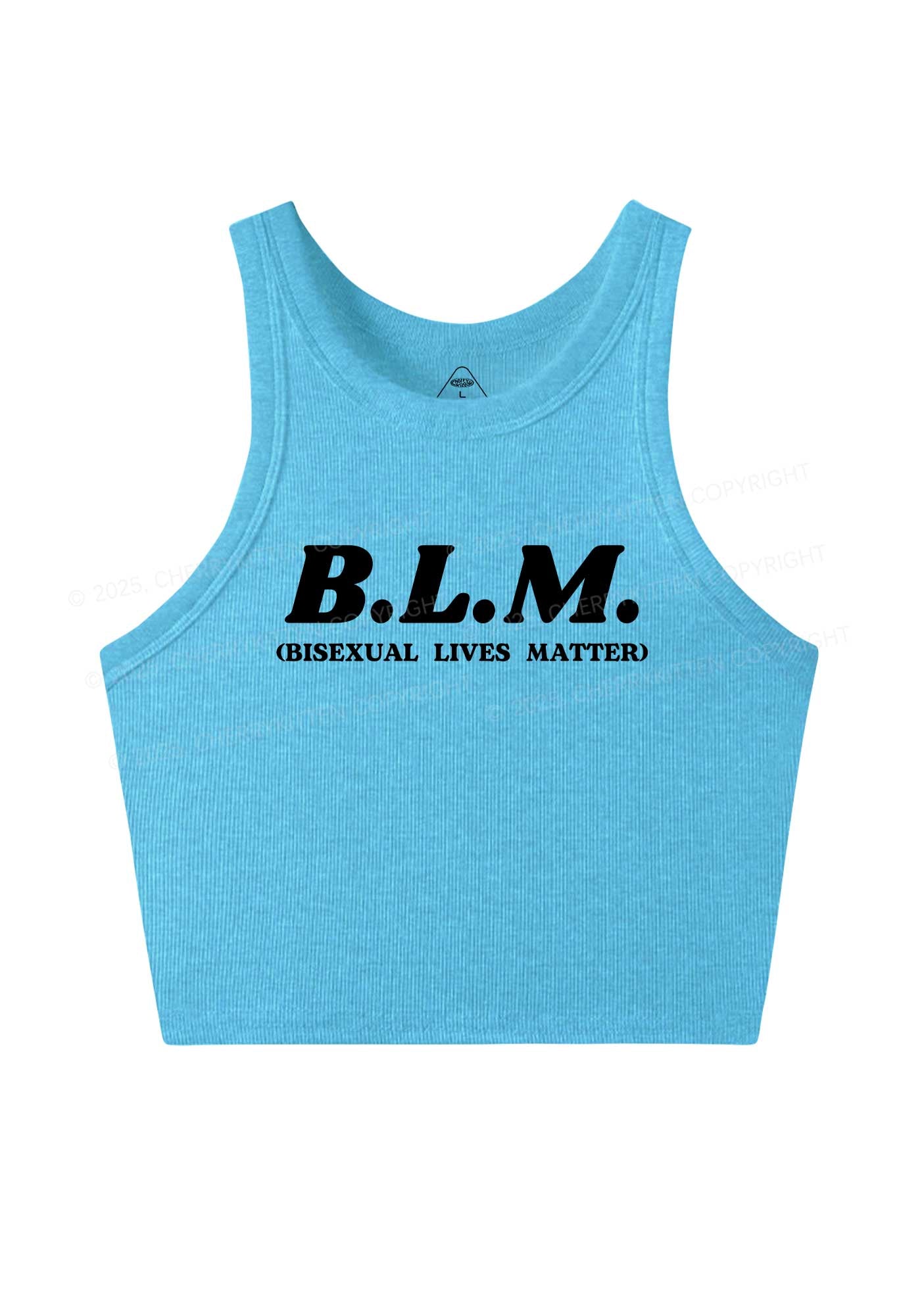 Bisexual Lives Matter Pride Y2K Crop Tank Top Cherrykitten