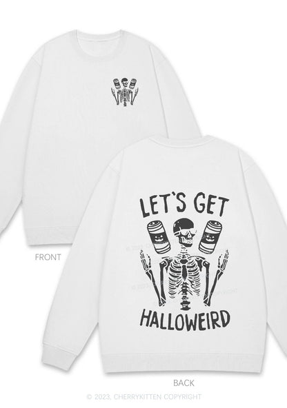 Let's Get Halloweird Two Sides Y2K Sweatshirt Cherrykitten