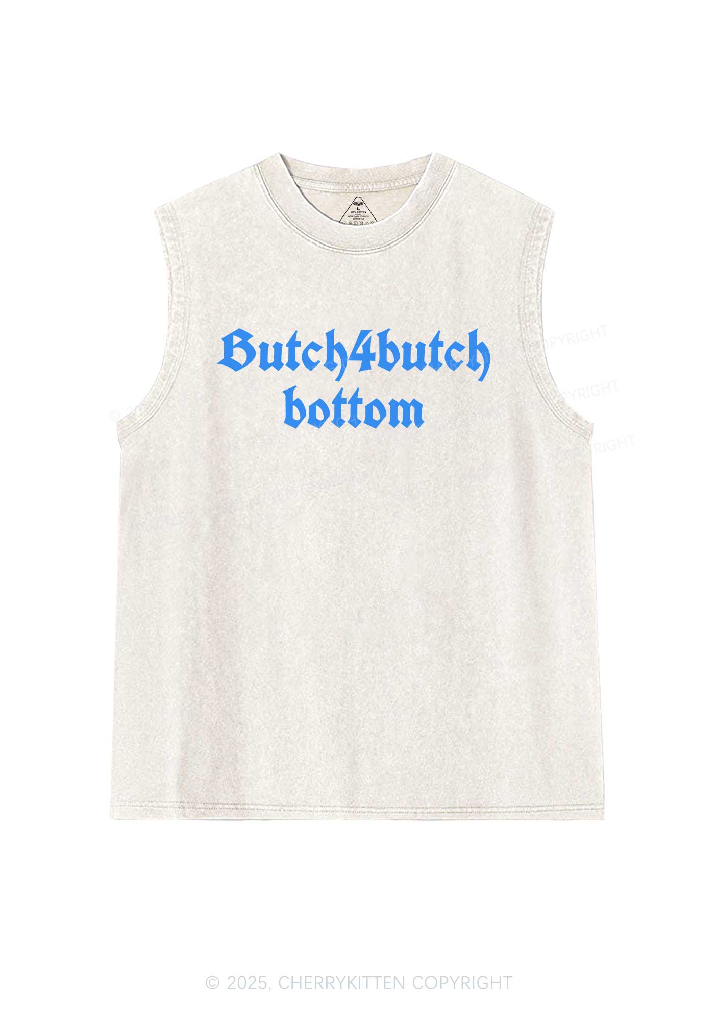 Butch Bottom Pride Y2K Washed Muscle Tank Cherrykitten