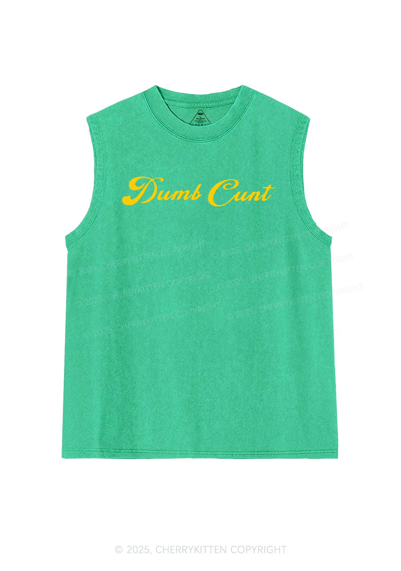Dumb Cxxt Y2K Washed Muscle Tank Cherrykitten