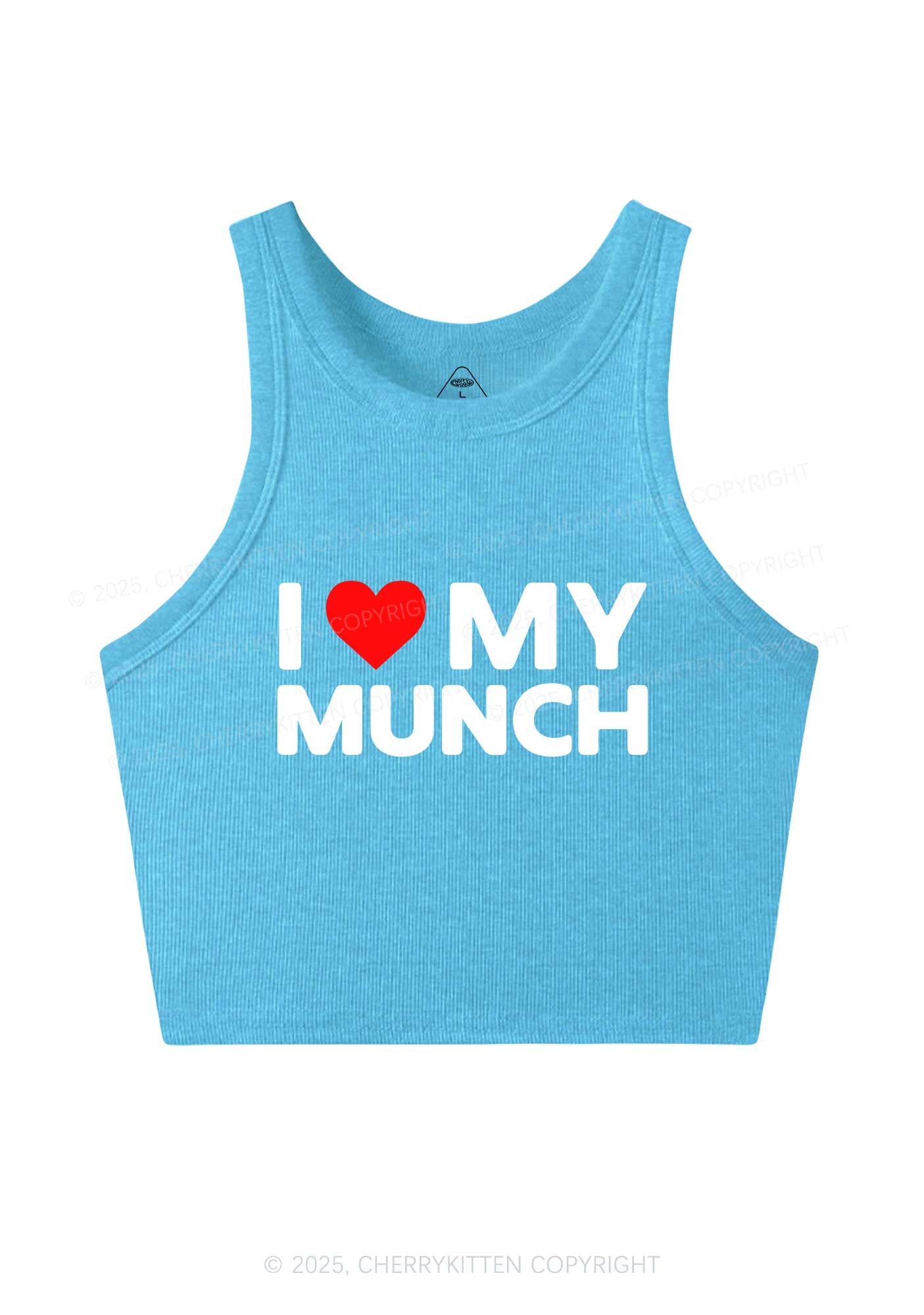 I Love My Munch Y2K Crop Tank Top Cherrykitten