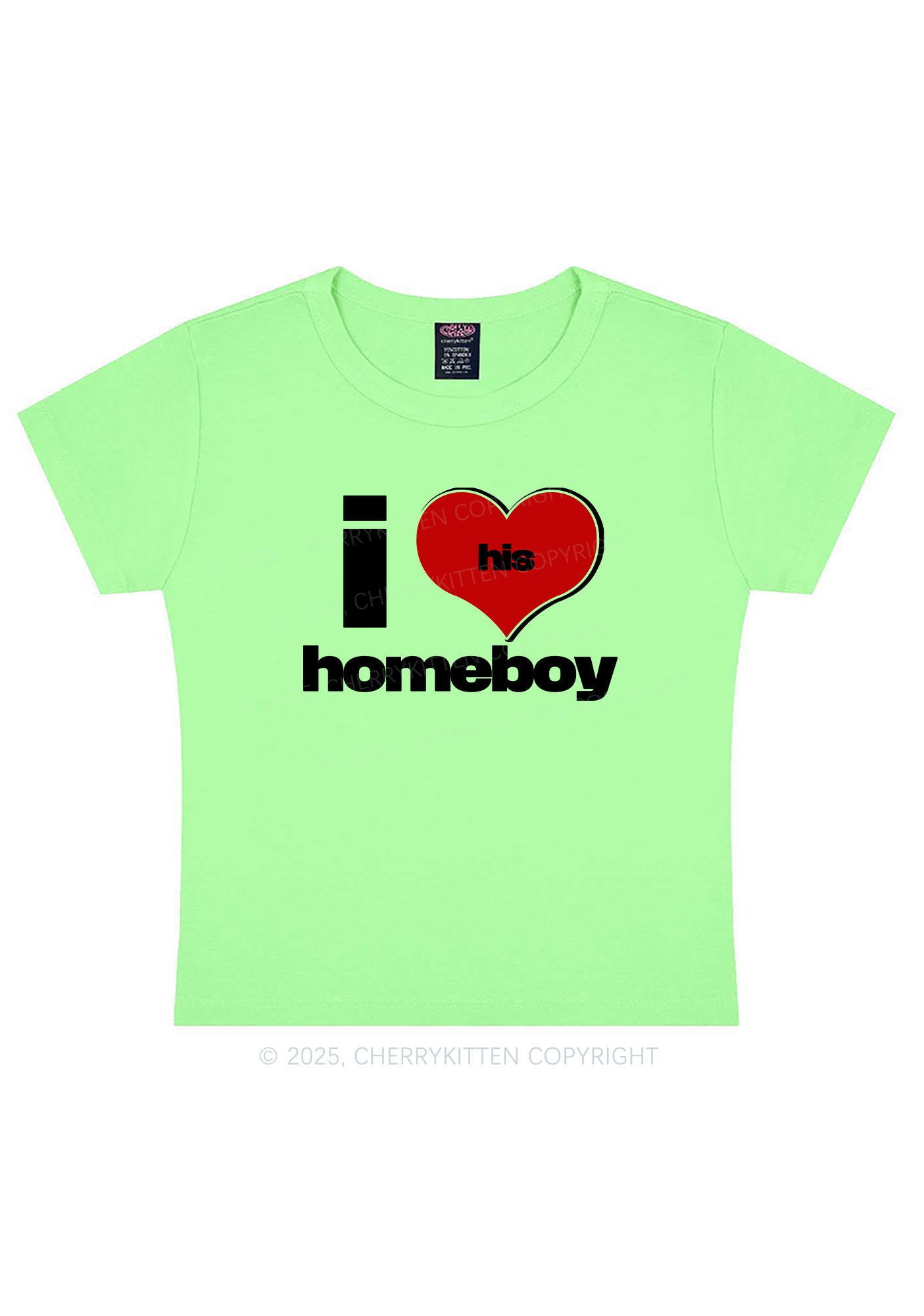 I Love His Homeboy Y2K Baby Tee Cherrykitten