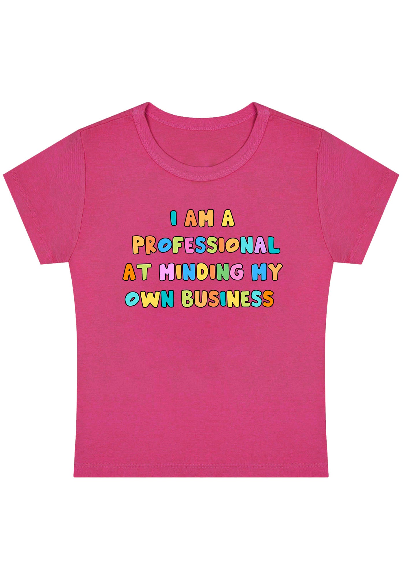 Curvy Professional At Minding My Own Business Baby Tee