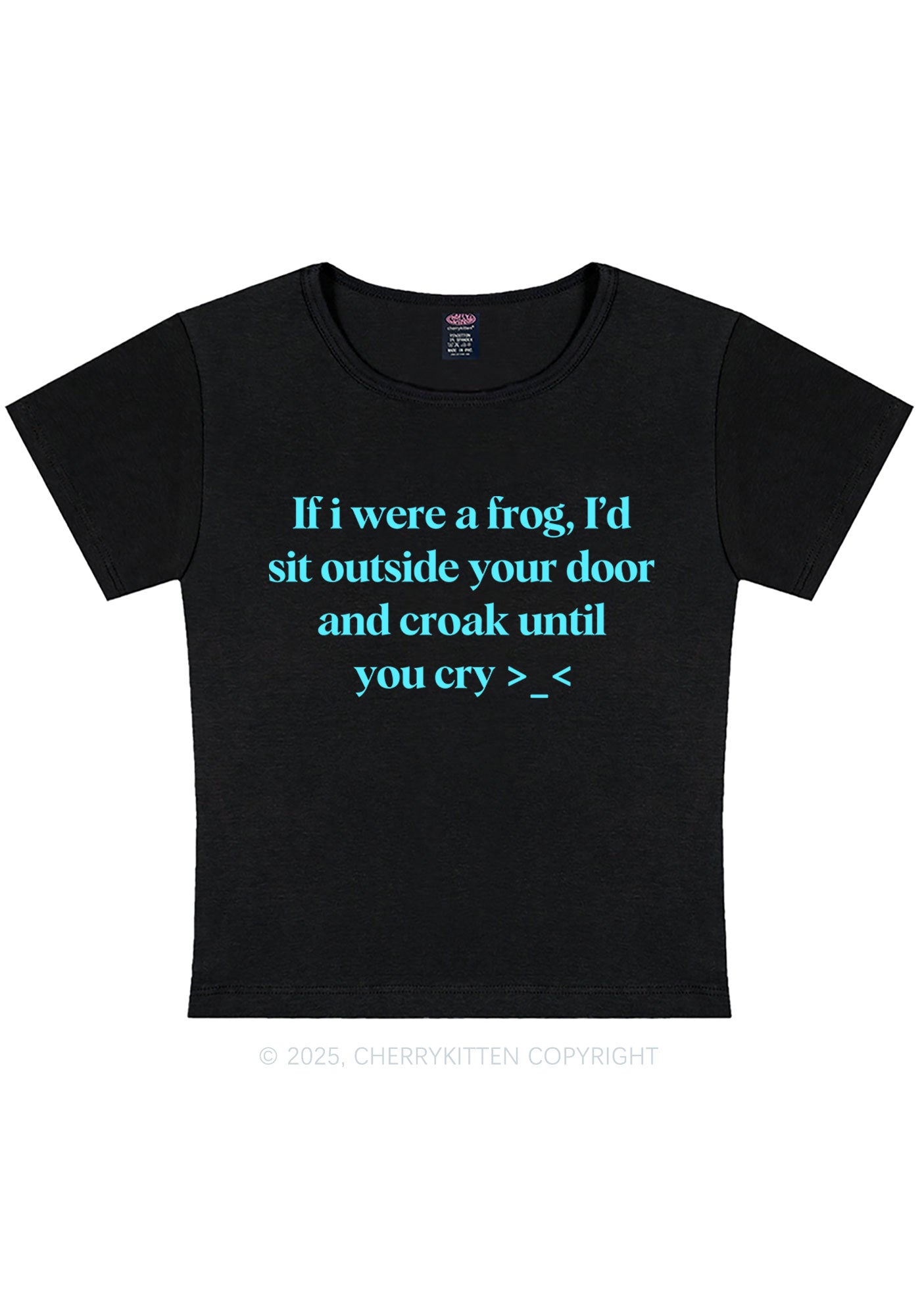 Frog Croak Y2K Baby Tee Cherrykitten