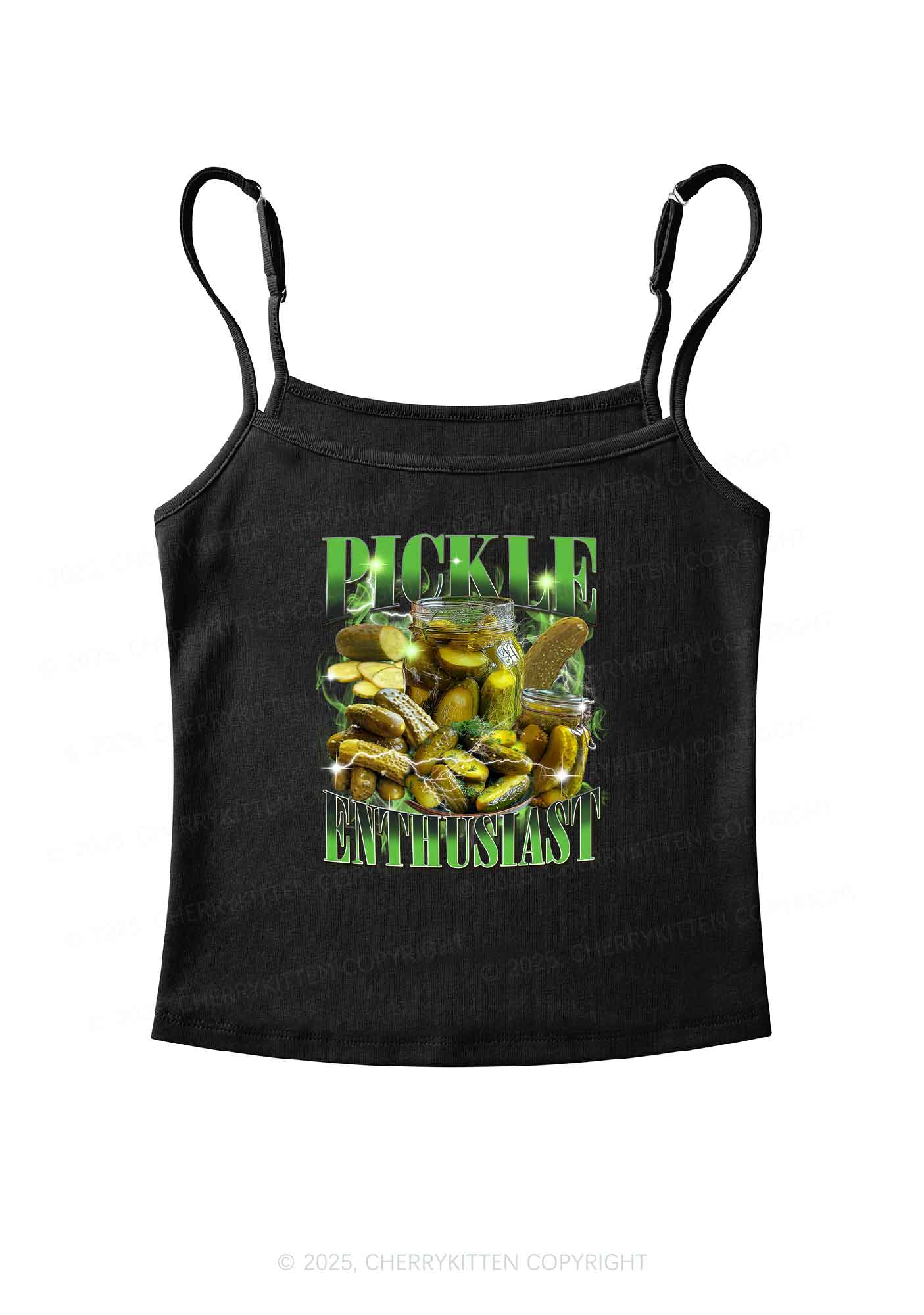 Pickle Enthusiast Y2K Spaghetti Strap Cami Cherrykitten