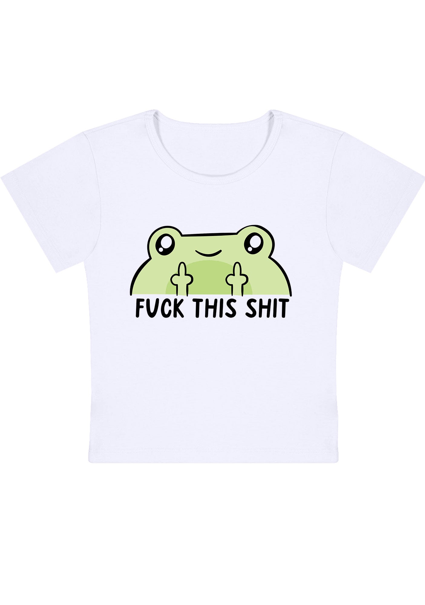 Fxxk This Shxt Frog Y2K Baby Tee