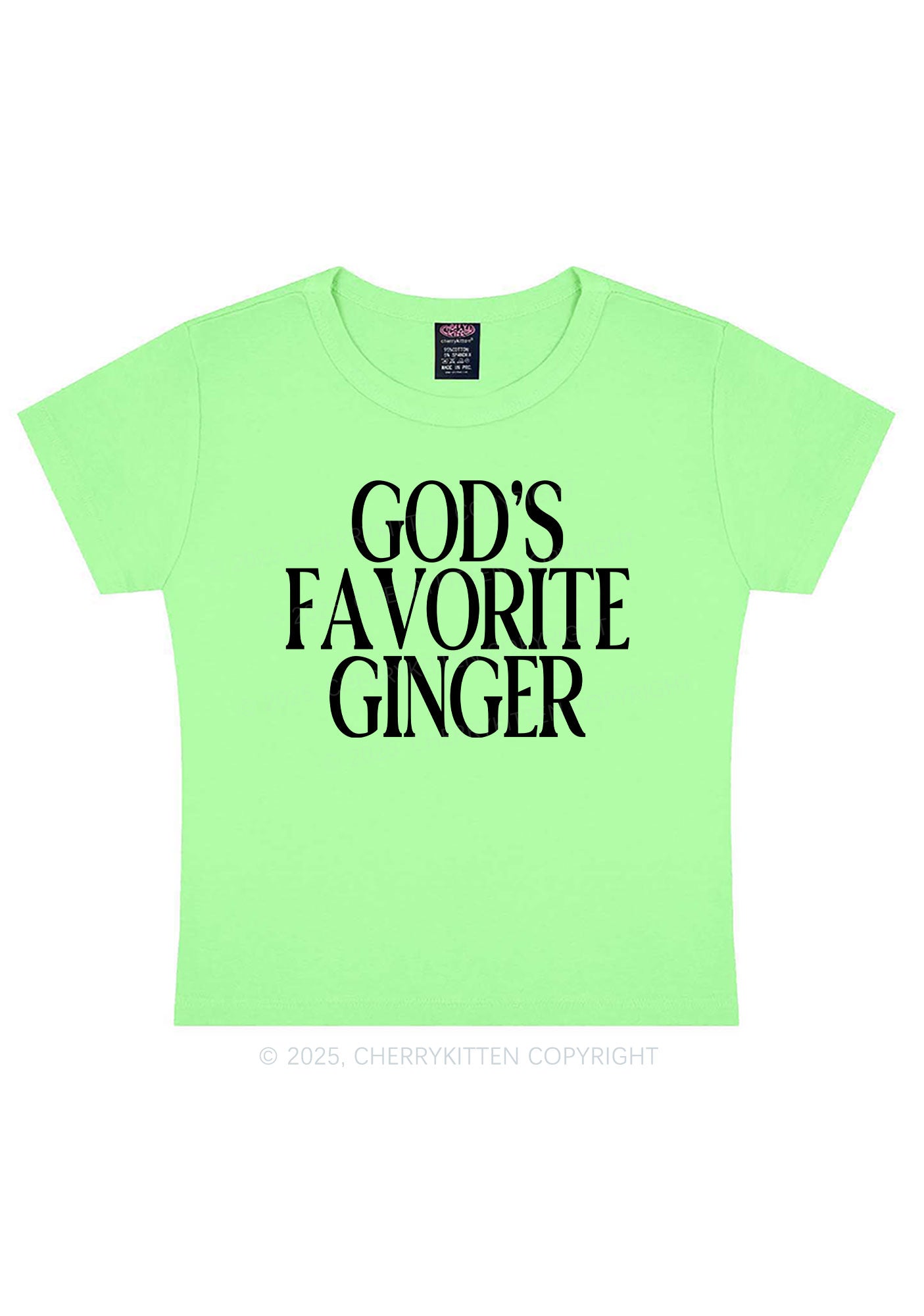 Gods Favorite Ginger Y2K Baby Tee Cherrykitten