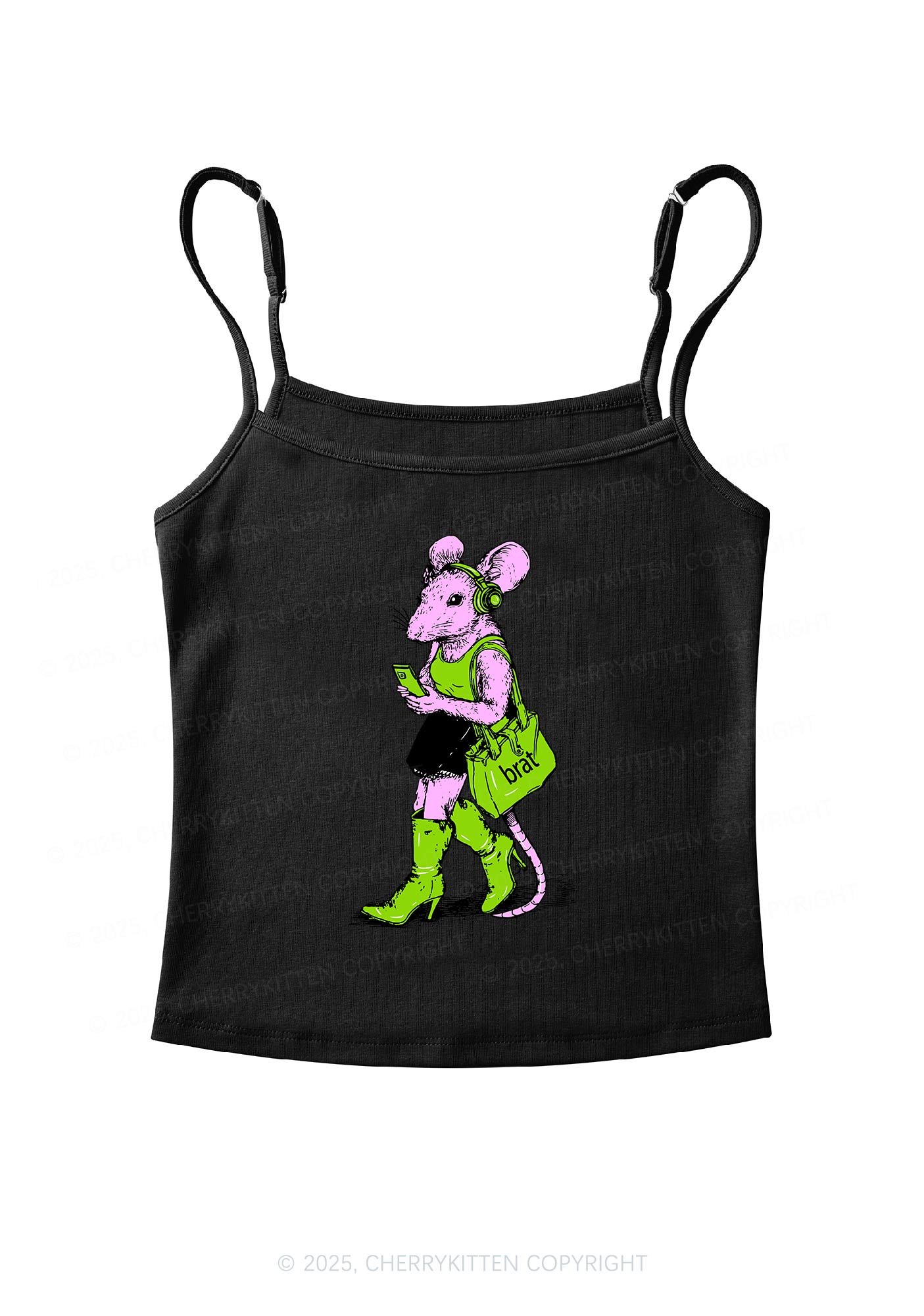 Brat Girl Y2K Spaghetti Strap Cami Cherrykitten