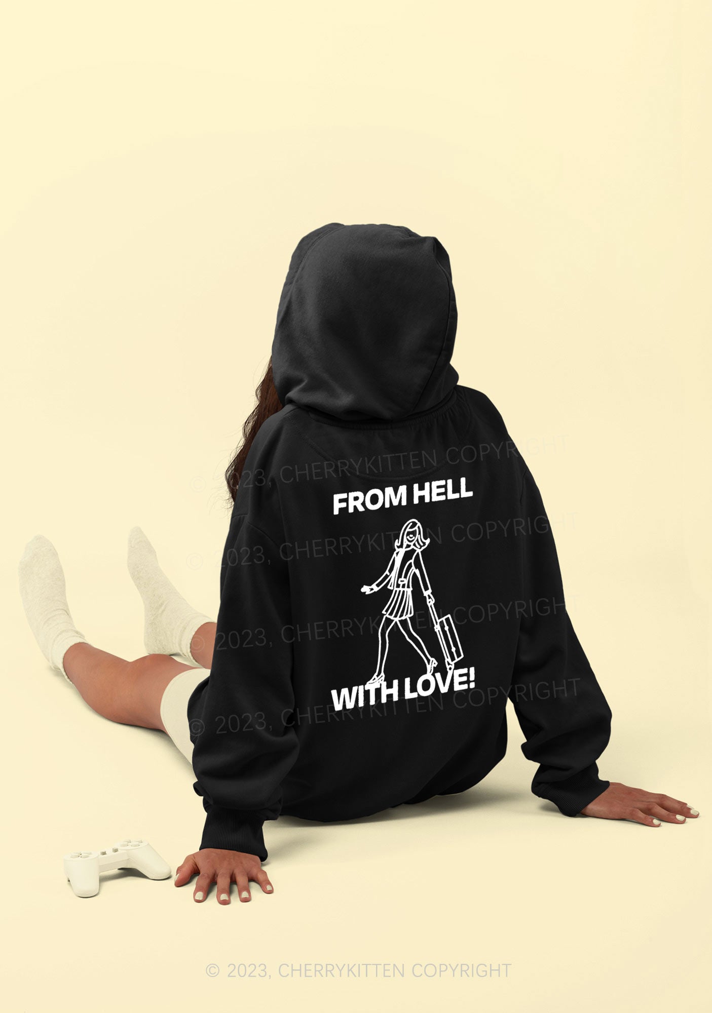 Travel From Hell With Love Y2K Hoodie Cherrykitten