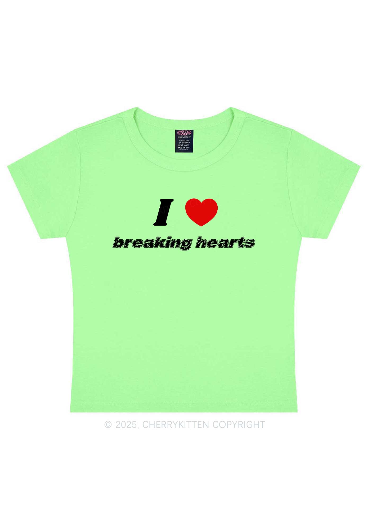 I Love Breaking Hearts Y2K Baby Tee Cherrykitten