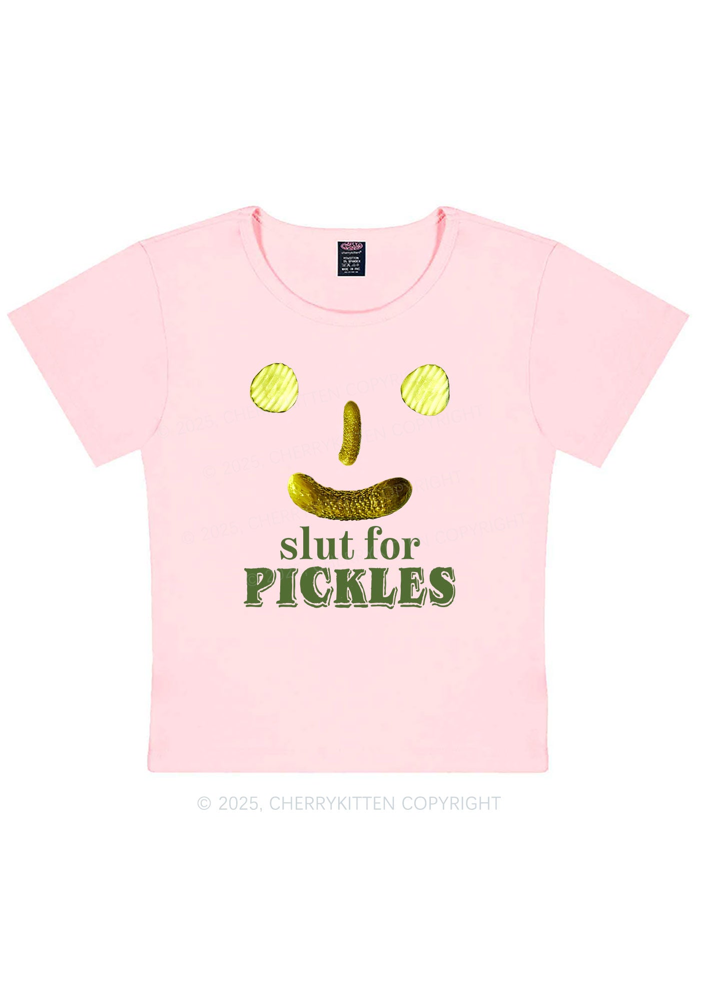 Slxt For Pickles Y2K Baby Tee Cherrykitten