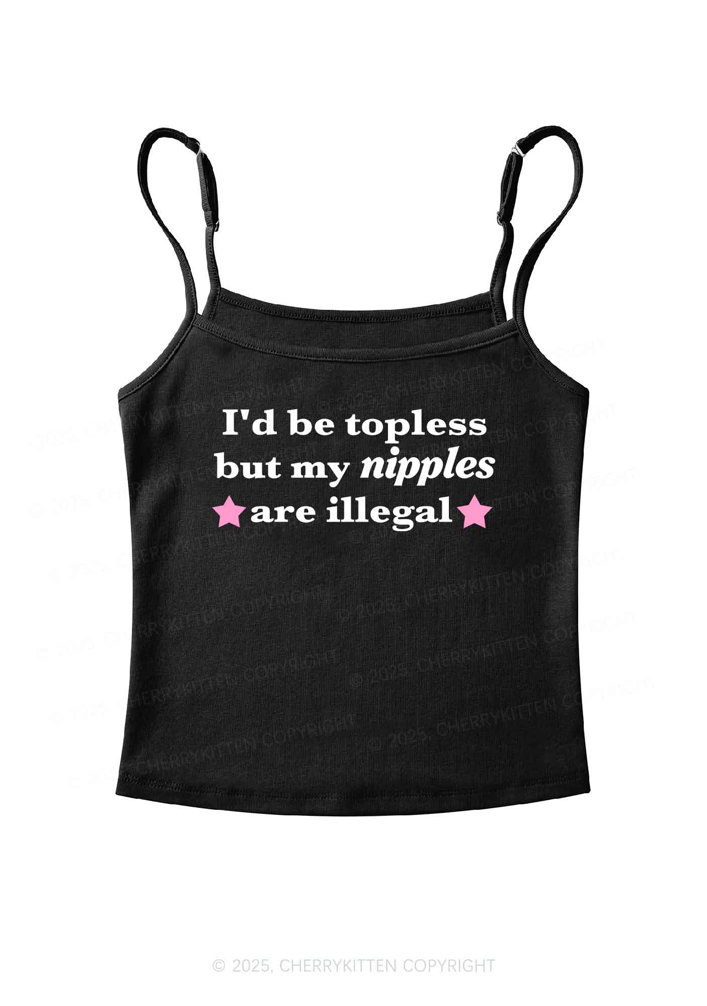 Nixxles Are Illegal Y2K Spaghetti Strap Cami Cherrykitten