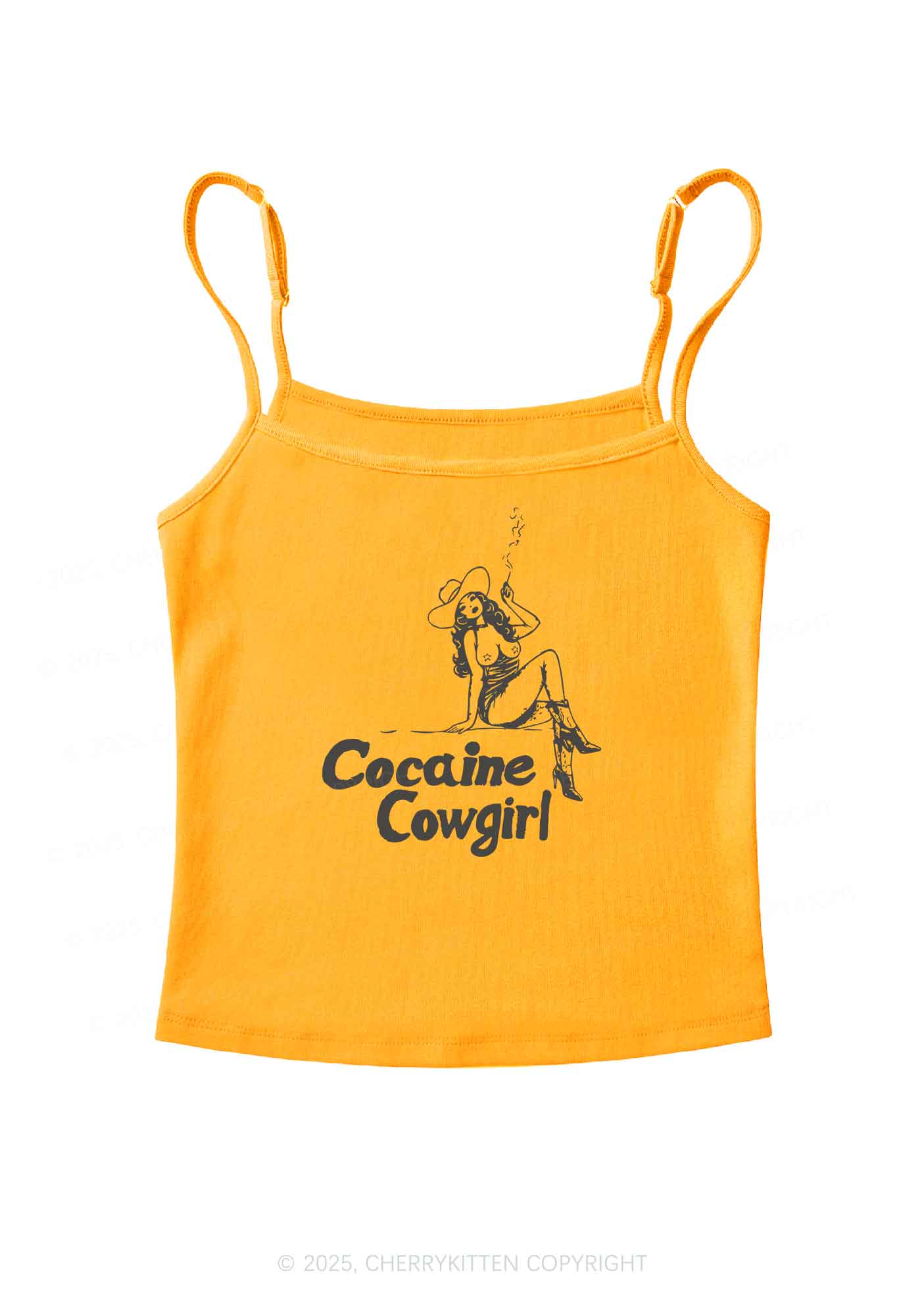 Cola Cowgirl Y2K Spaghetti Strap Cami Cherrykitten
