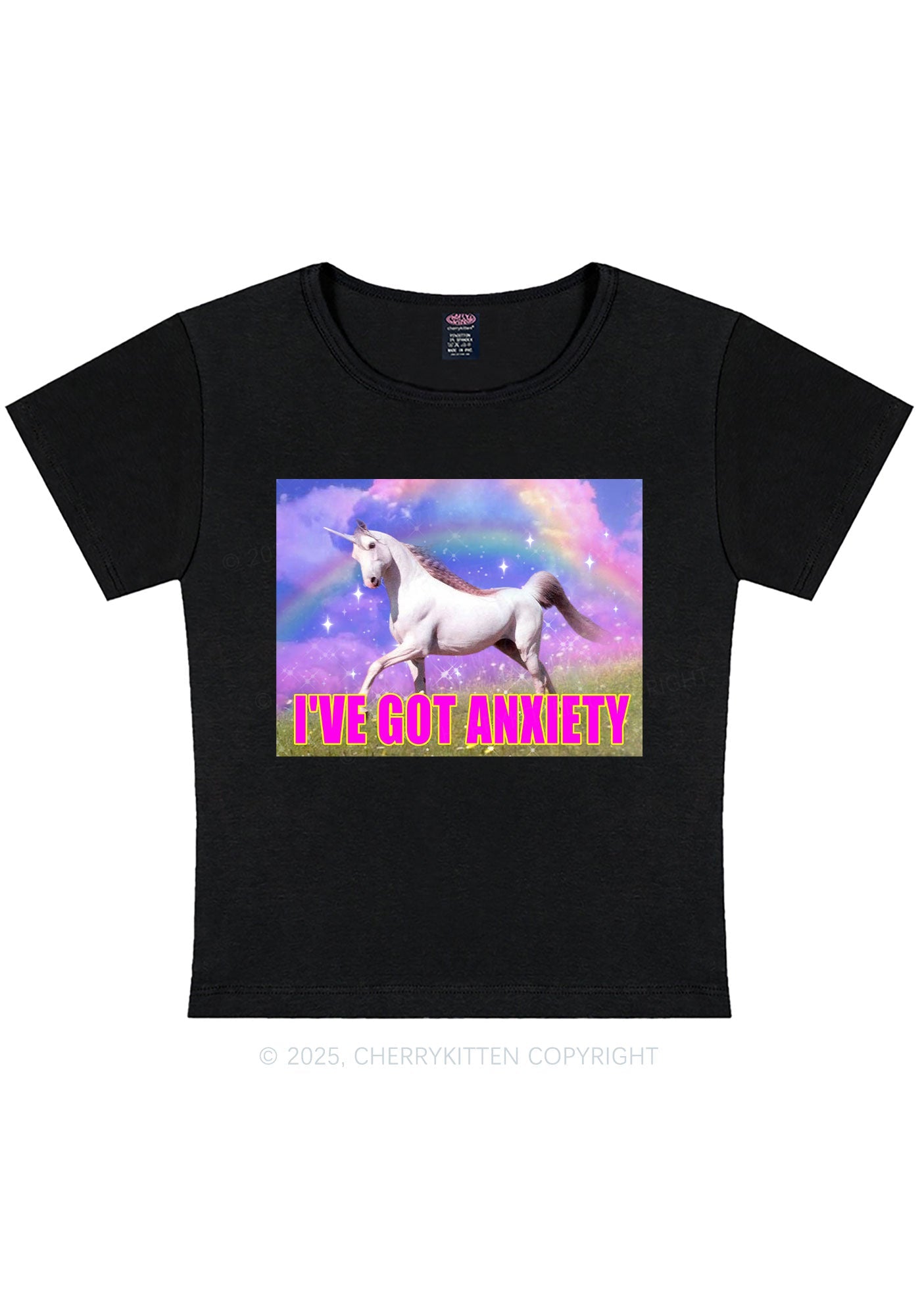 I've Got Anxiety Y2K Baby Tee Cherrykitten
