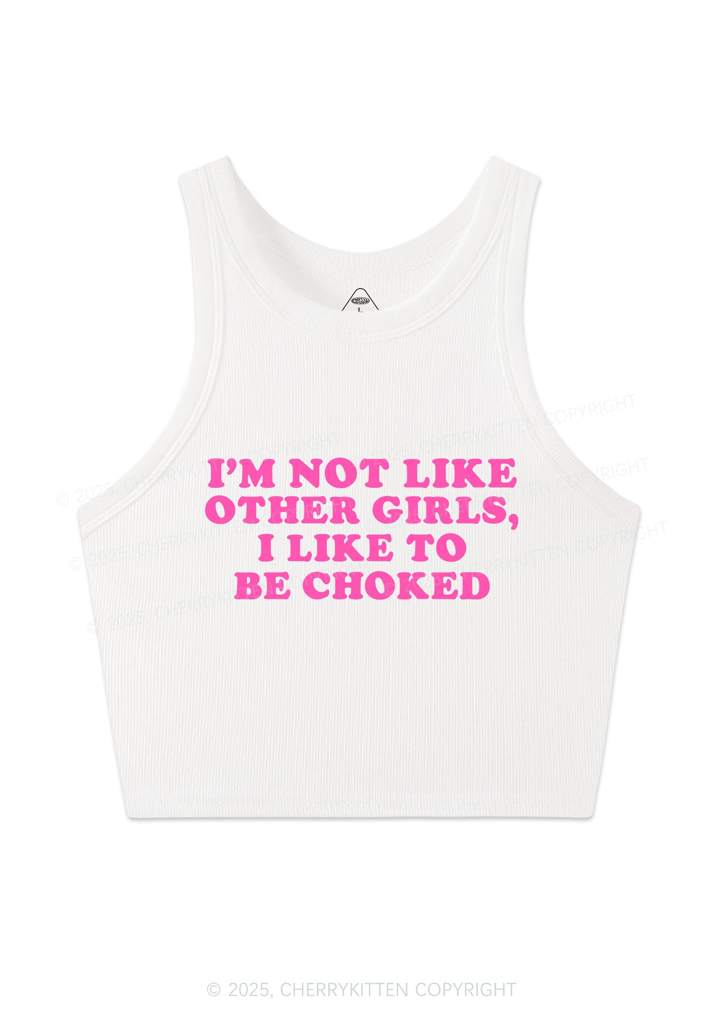 I Like To Be Choked Y2K Crop Tank Top Cherrykitten
