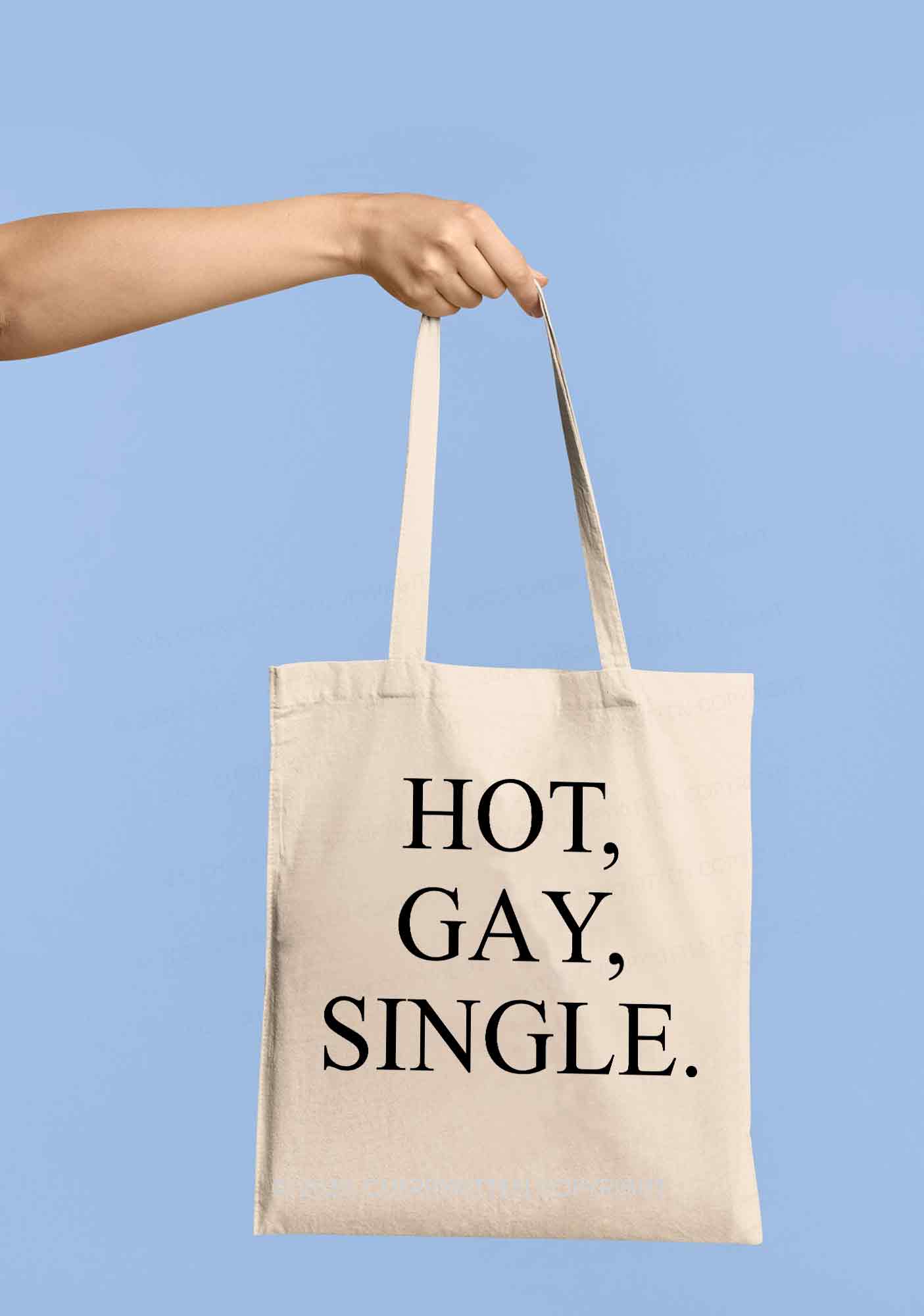 Hot Gay Single Pride Y2K Canvas Tote Bag Cherrykitten