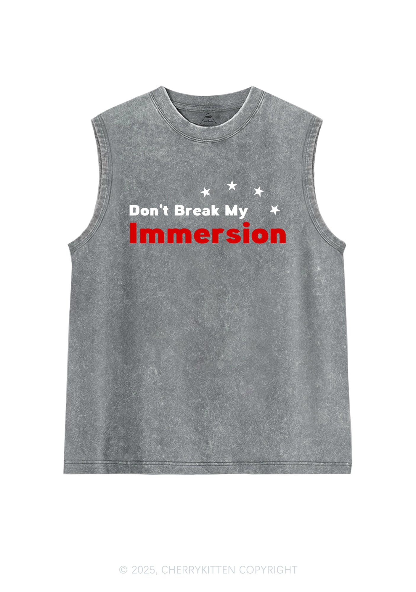 Dont Break My Immersion Y2K Washed Muscle Tank Cherrykitten